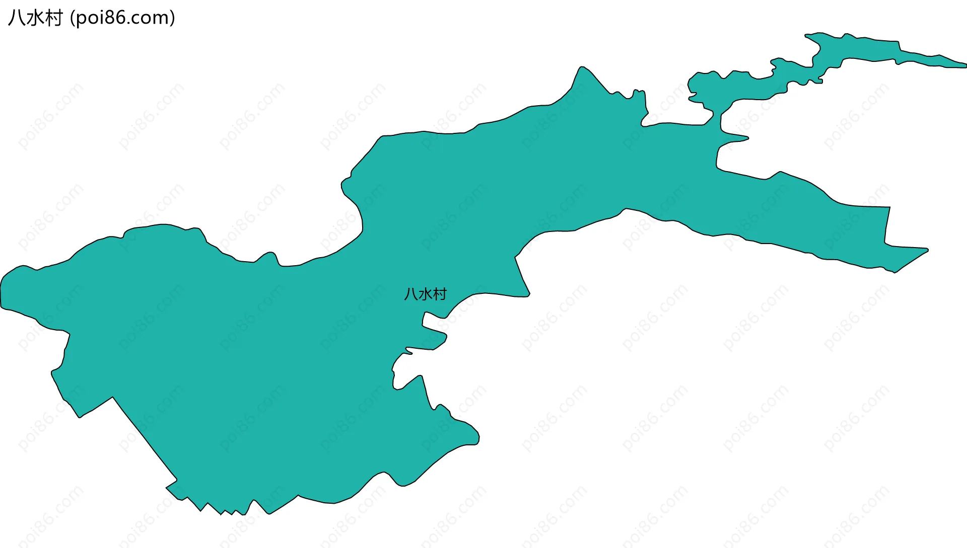 八水村边界地图