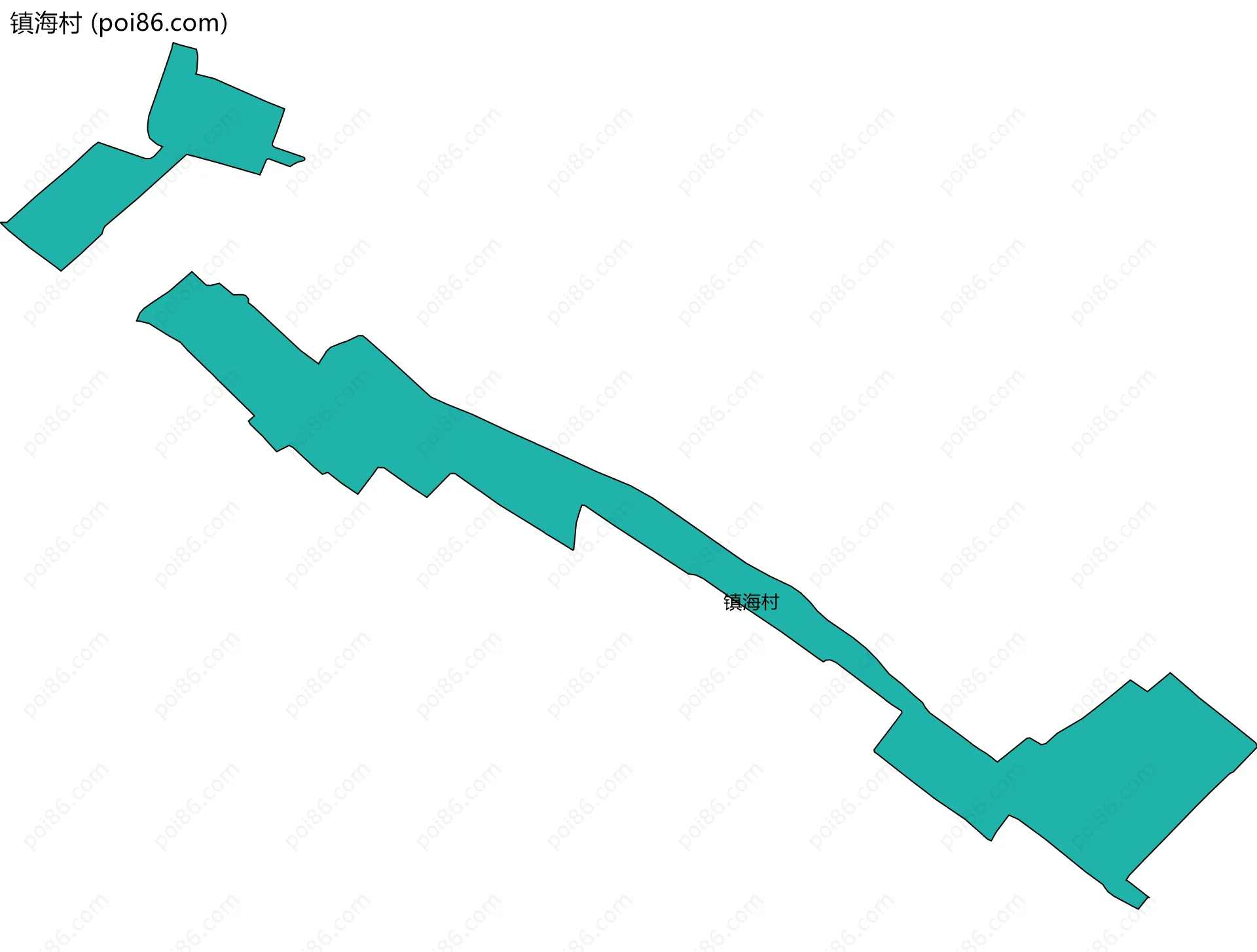 镇海村边界地图