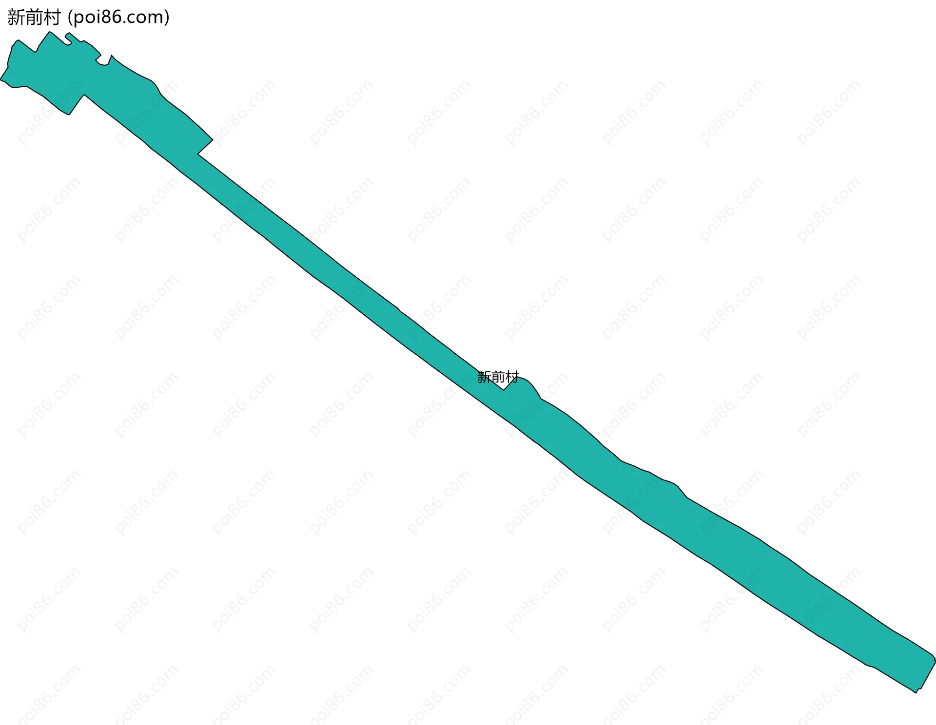 新前村边界地图