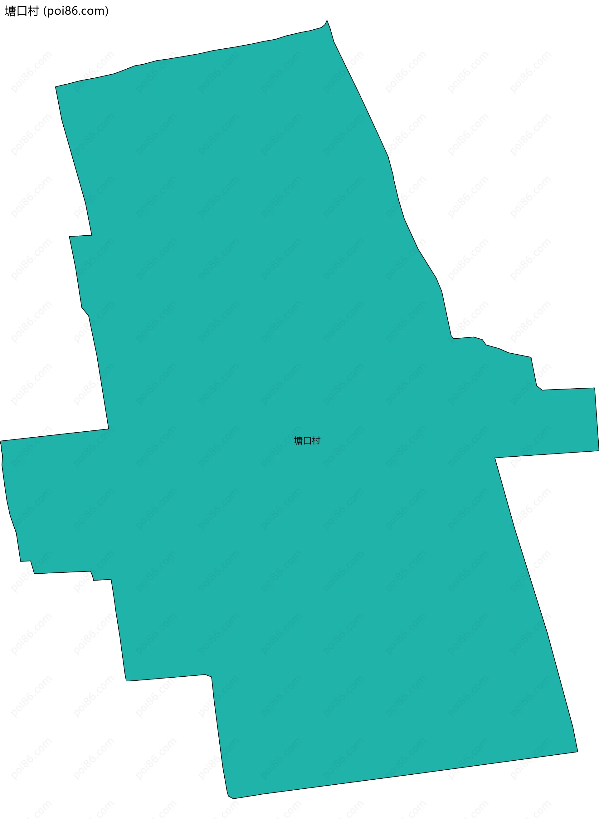 塘口村边界地图