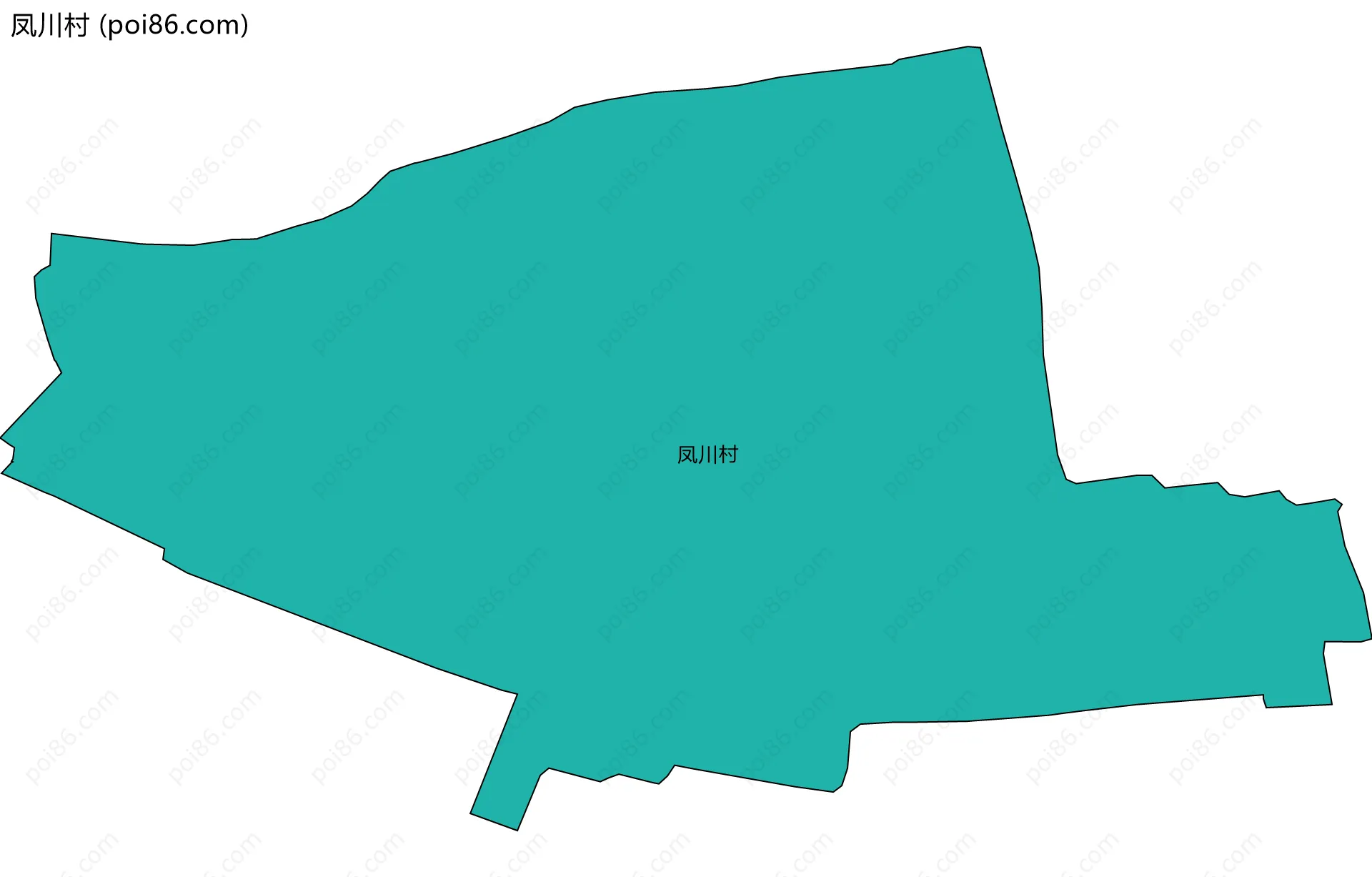 凤川村边界地图