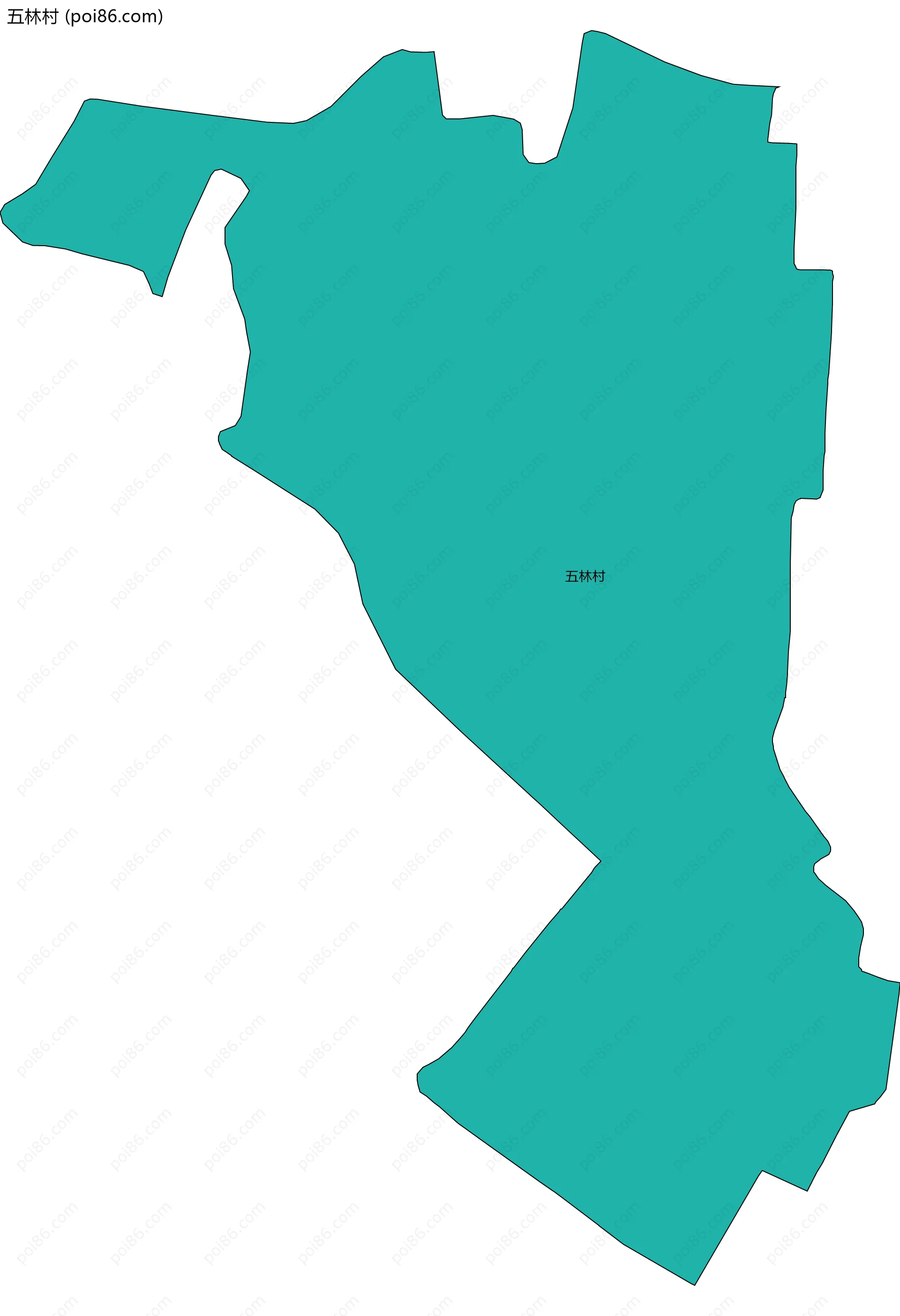 五林村边界地图