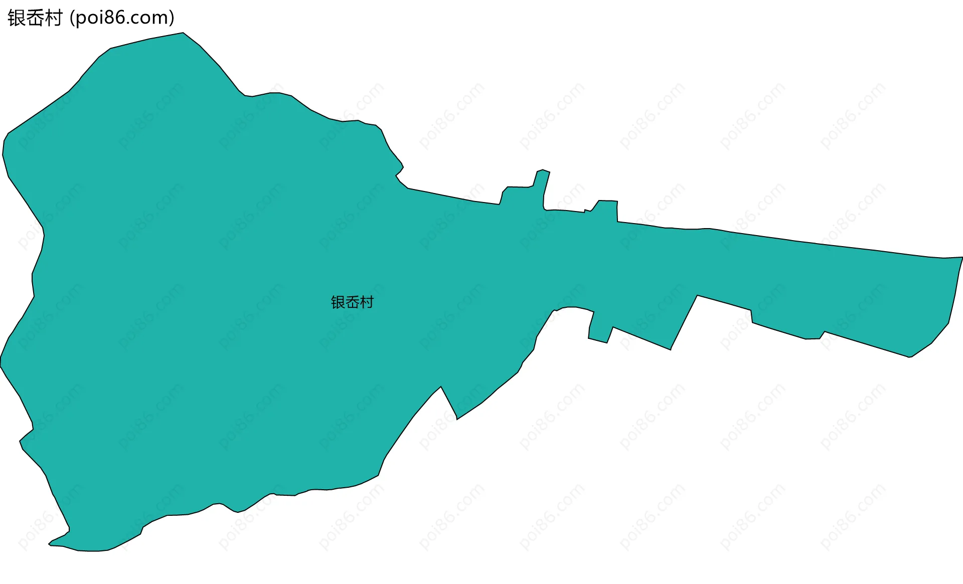 银岙村边界地图