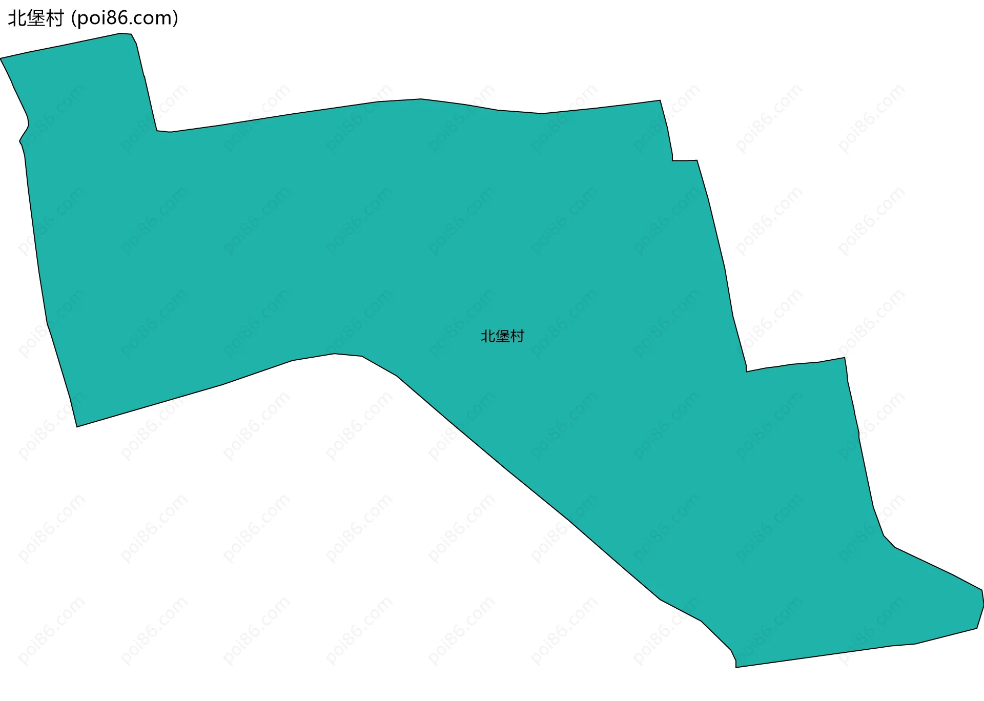 北堡村边界地图