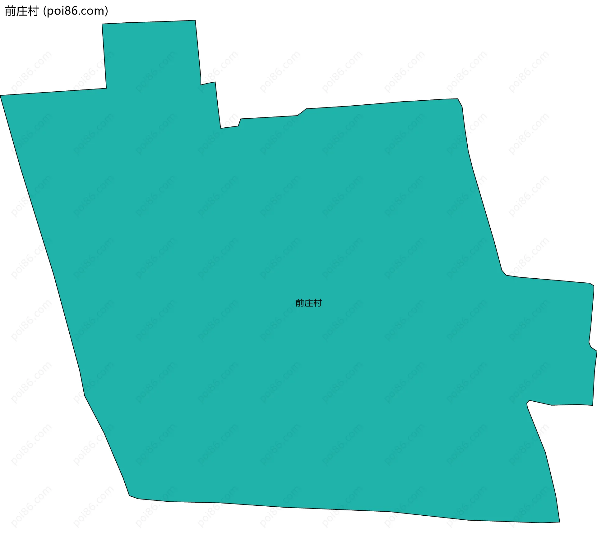 前庄村边界地图