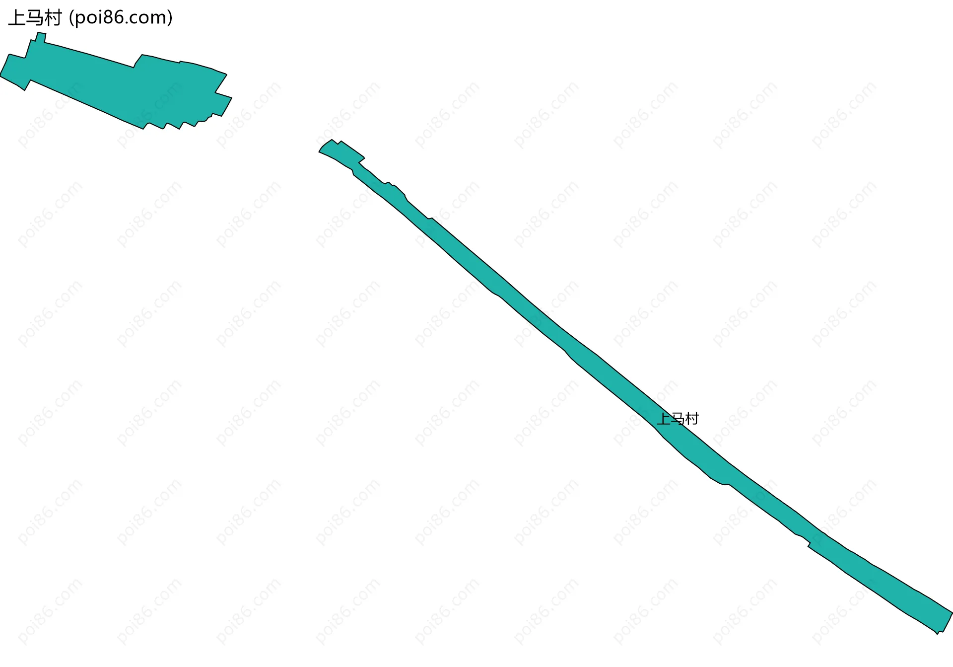 上马村边界地图
