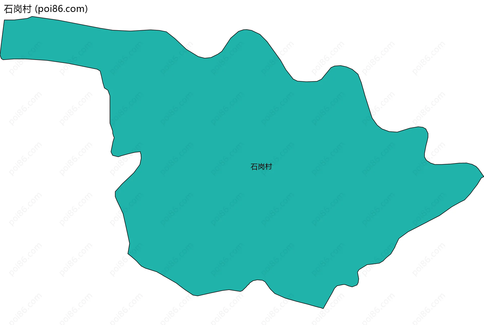石岗村边界地图