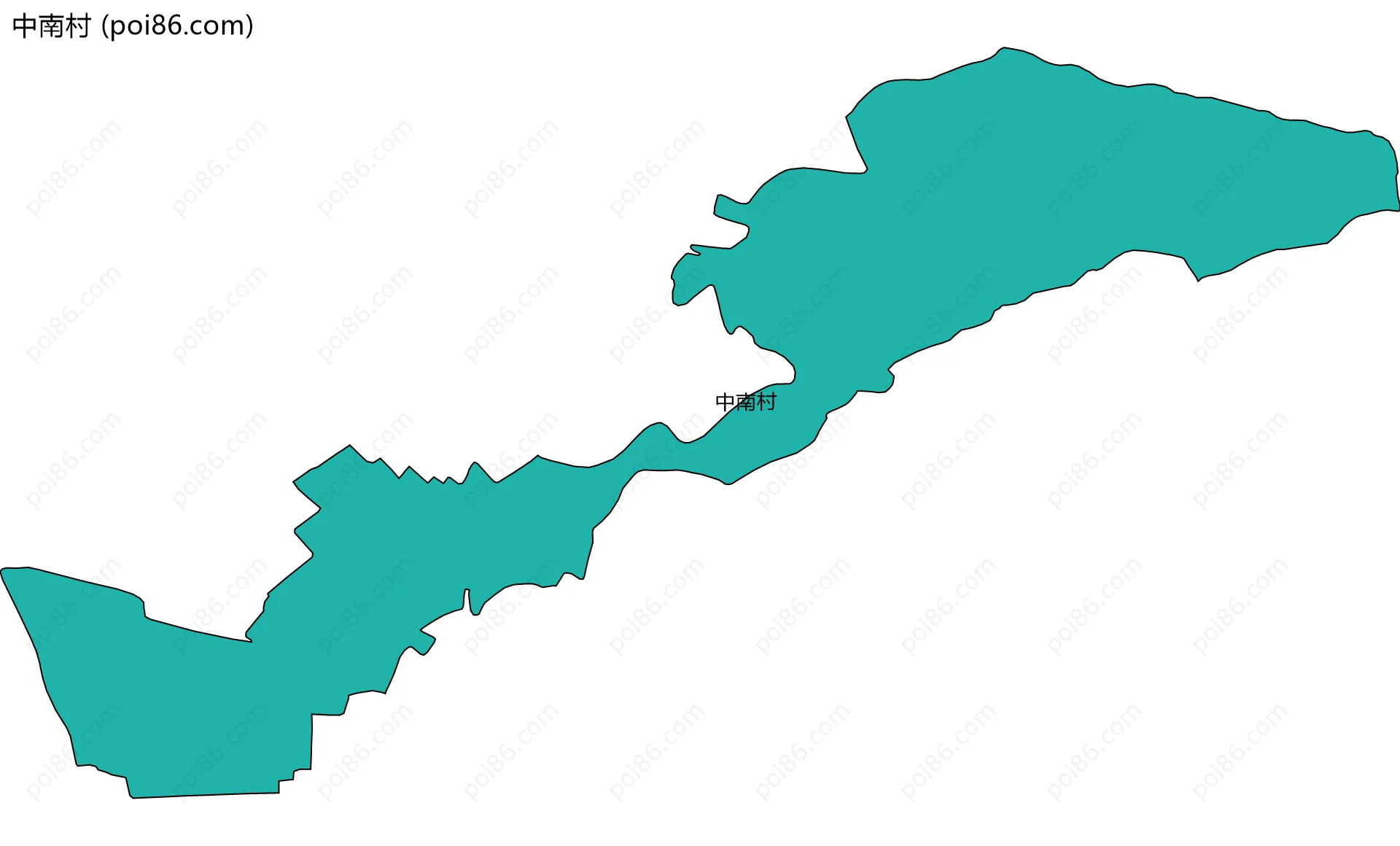 中南村边界地图