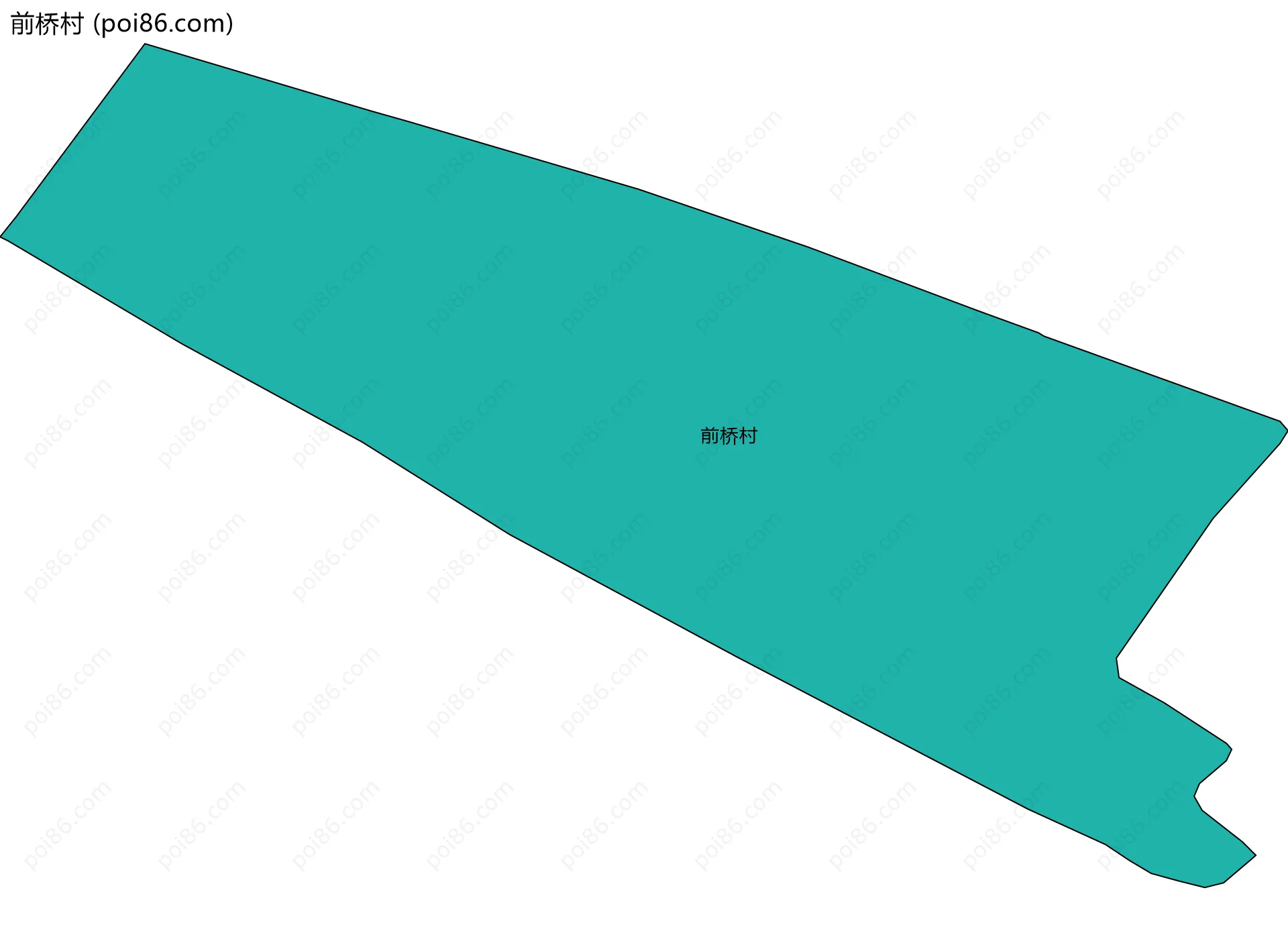 前桥村边界地图