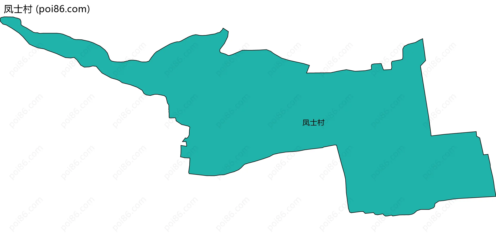 凤士村边界地图