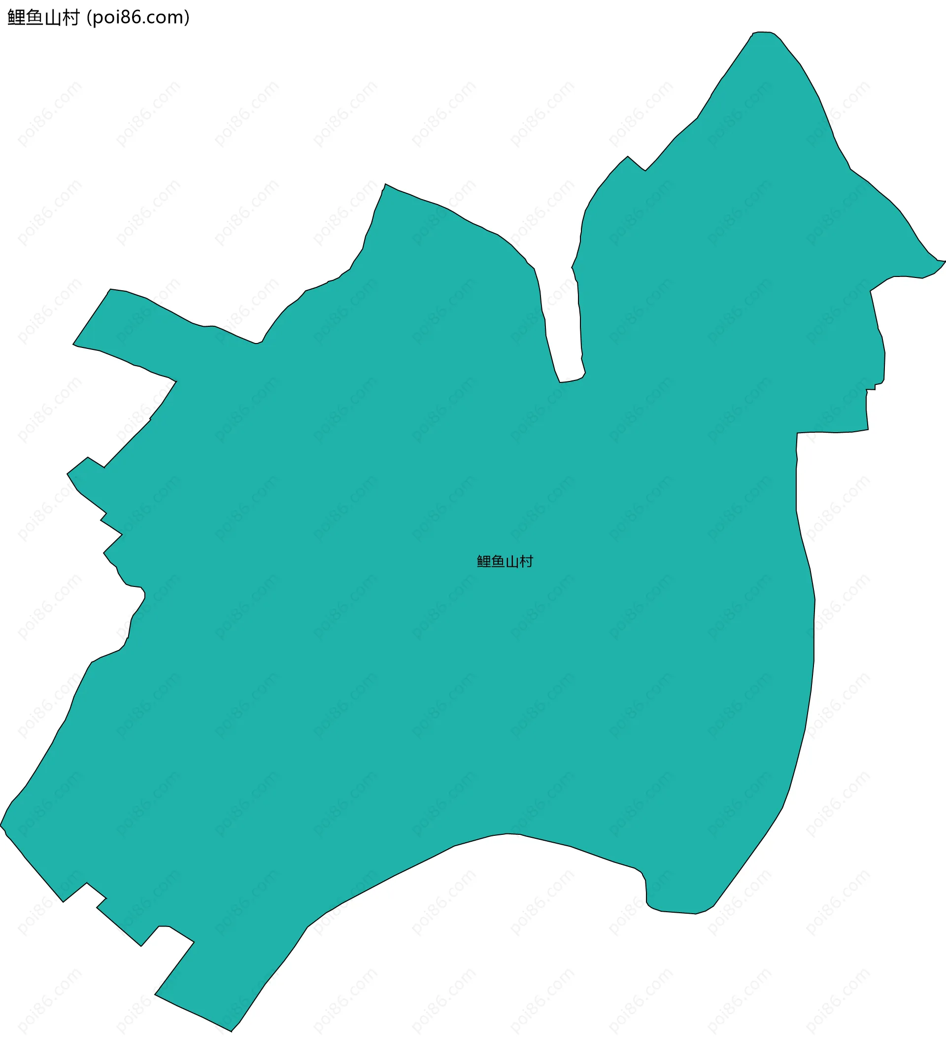 鲤鱼山村边界地图