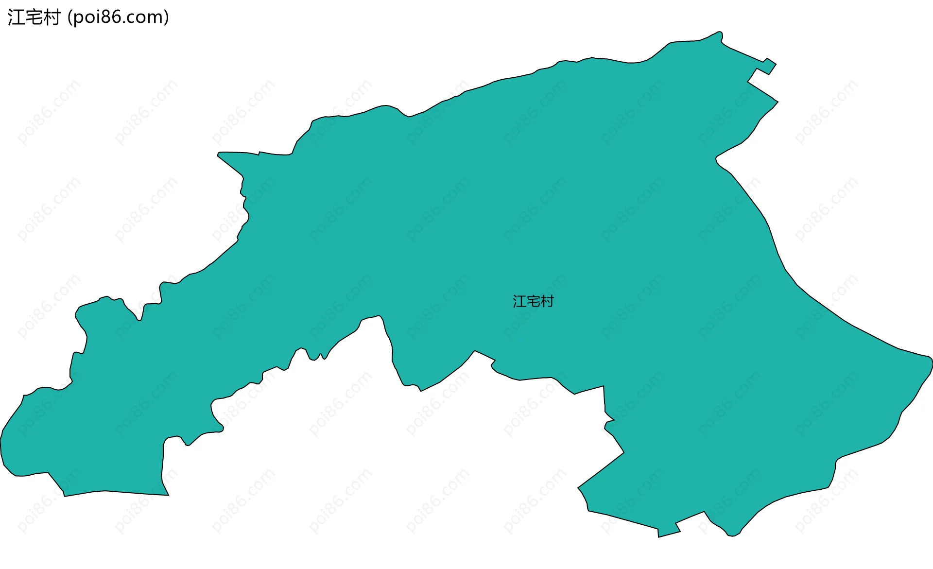 江宅村边界地图