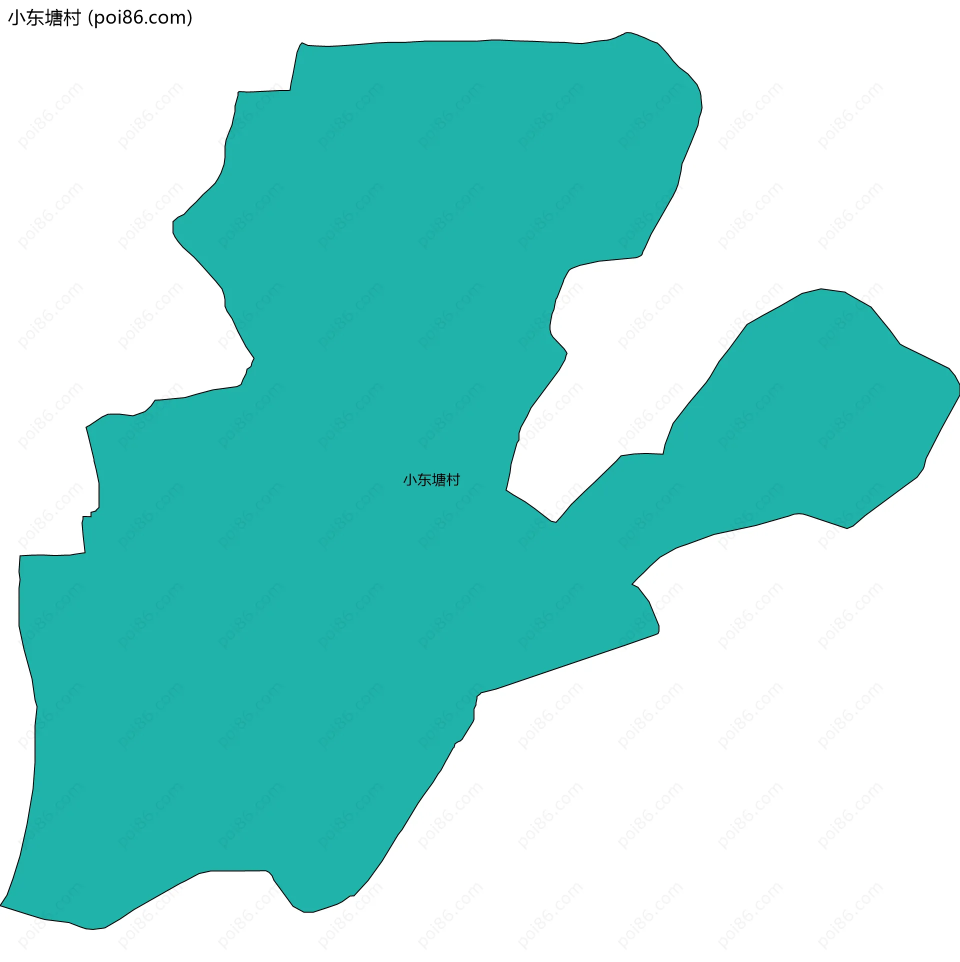 小东塘村边界地图
