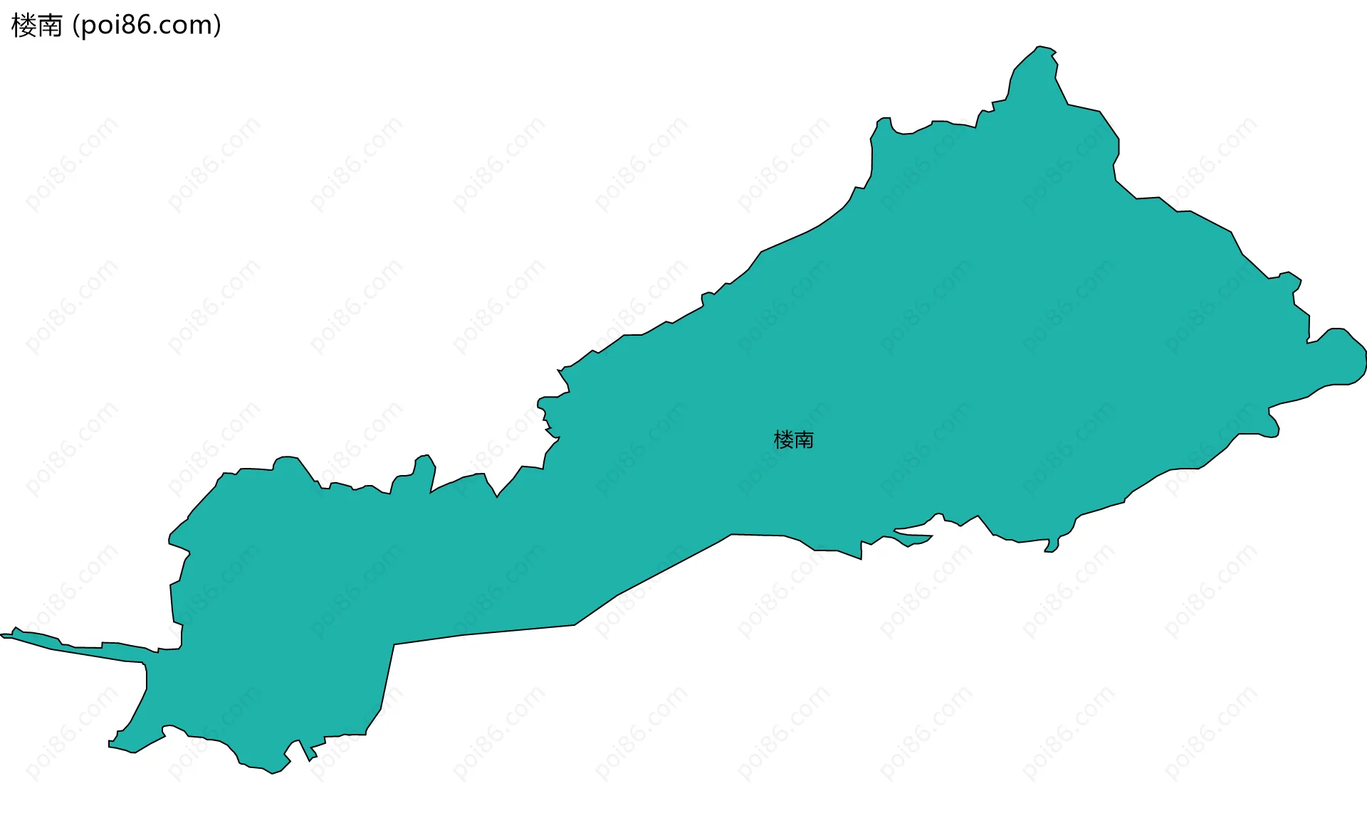 楼南边界地图