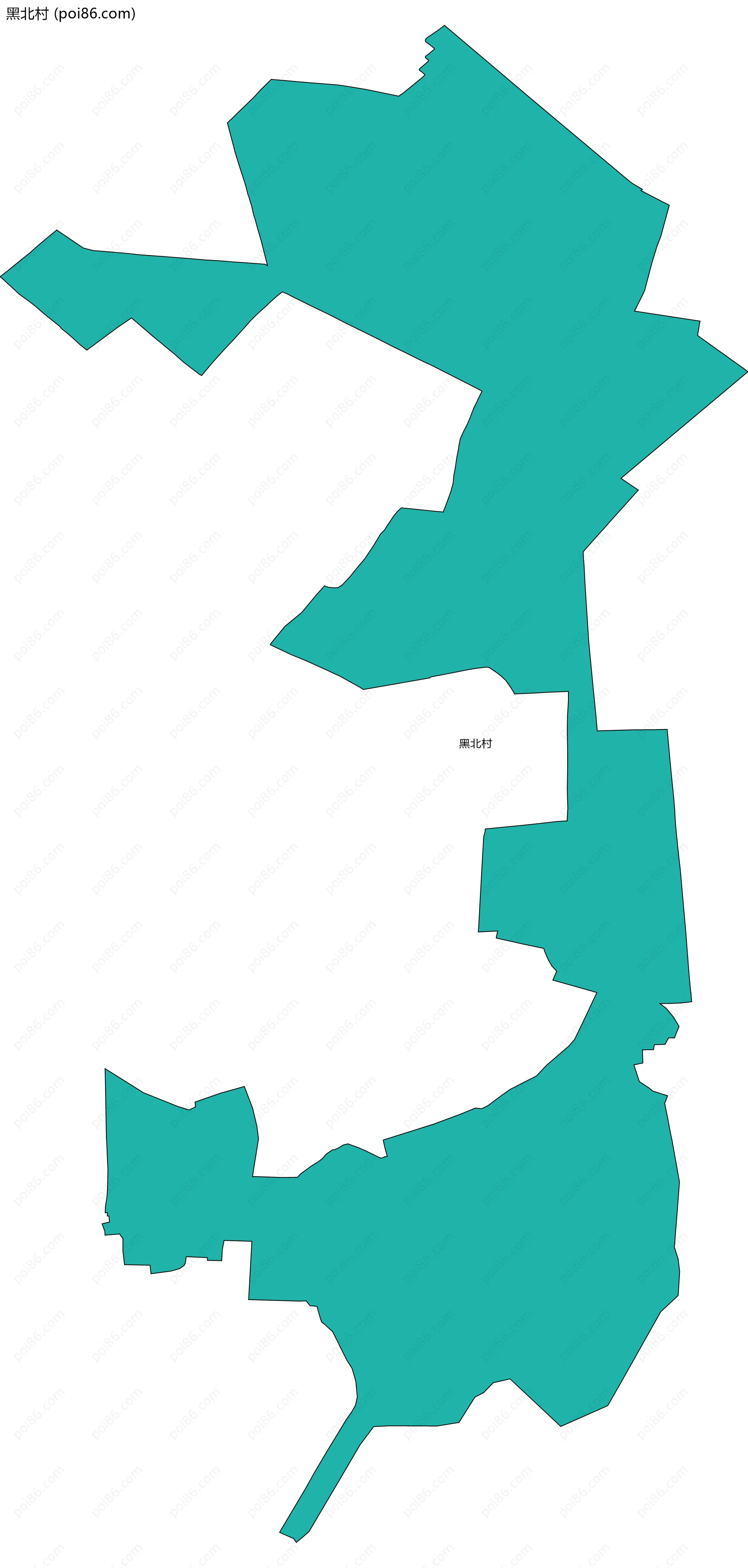 黑北村边界地图