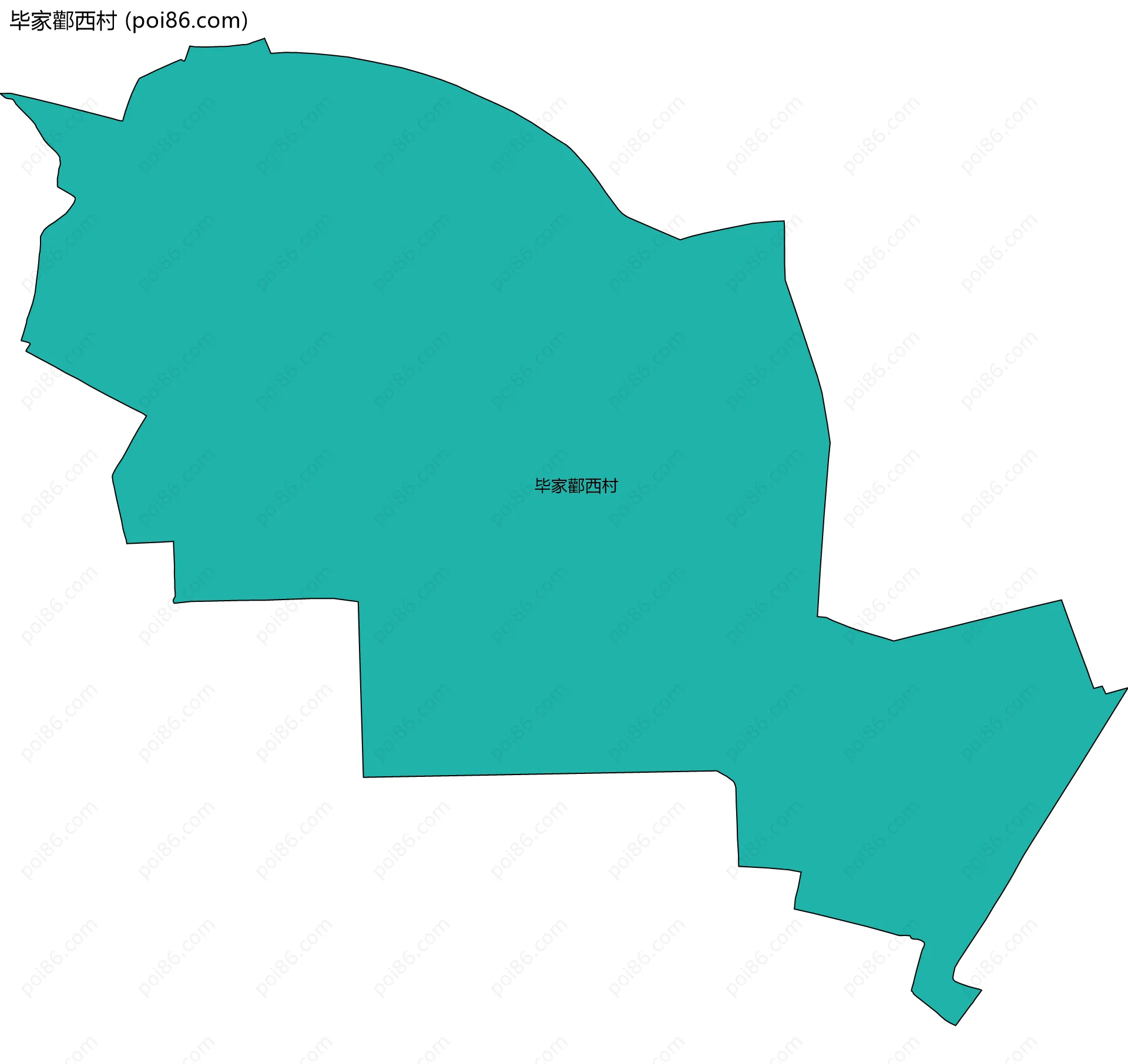 毕家酄西村边界地图