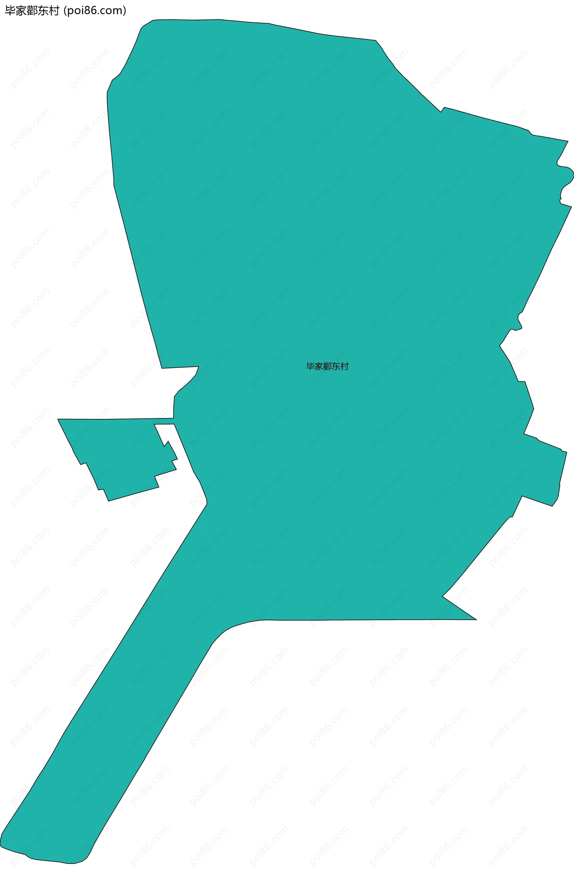 毕家酄东村边界地图