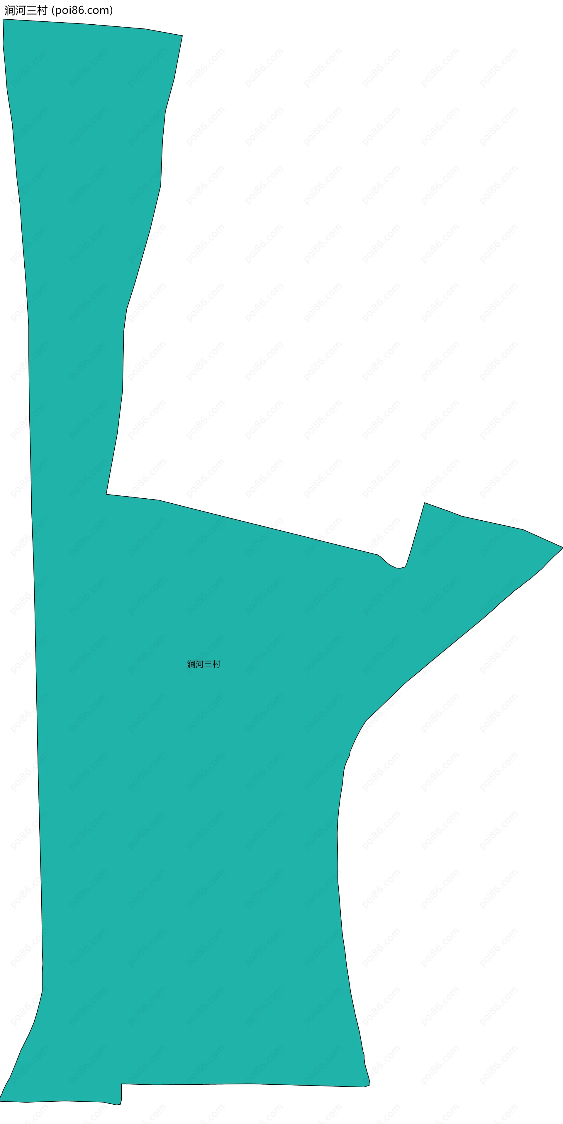 涧河三村边界地图