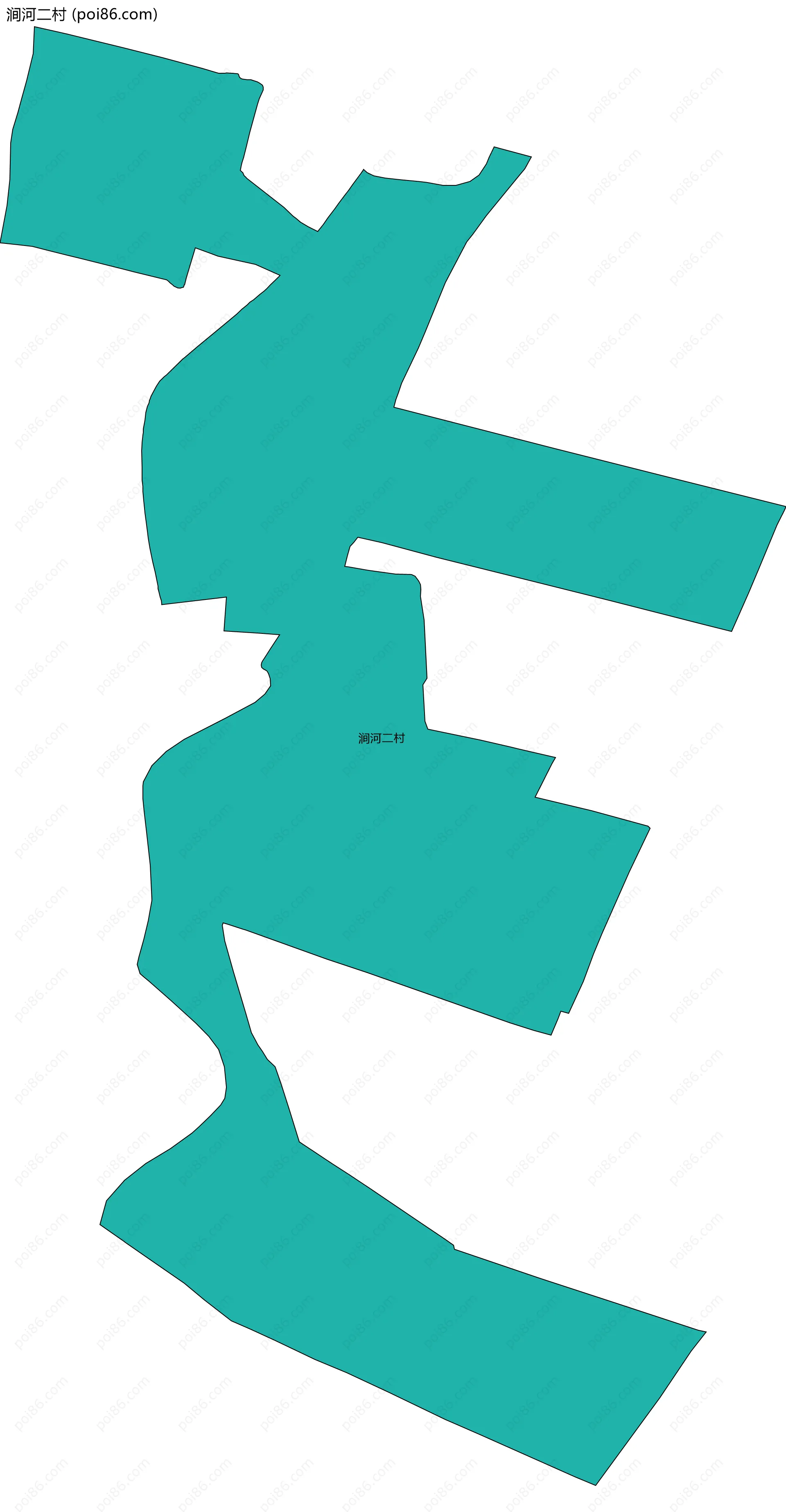 涧河二村边界地图