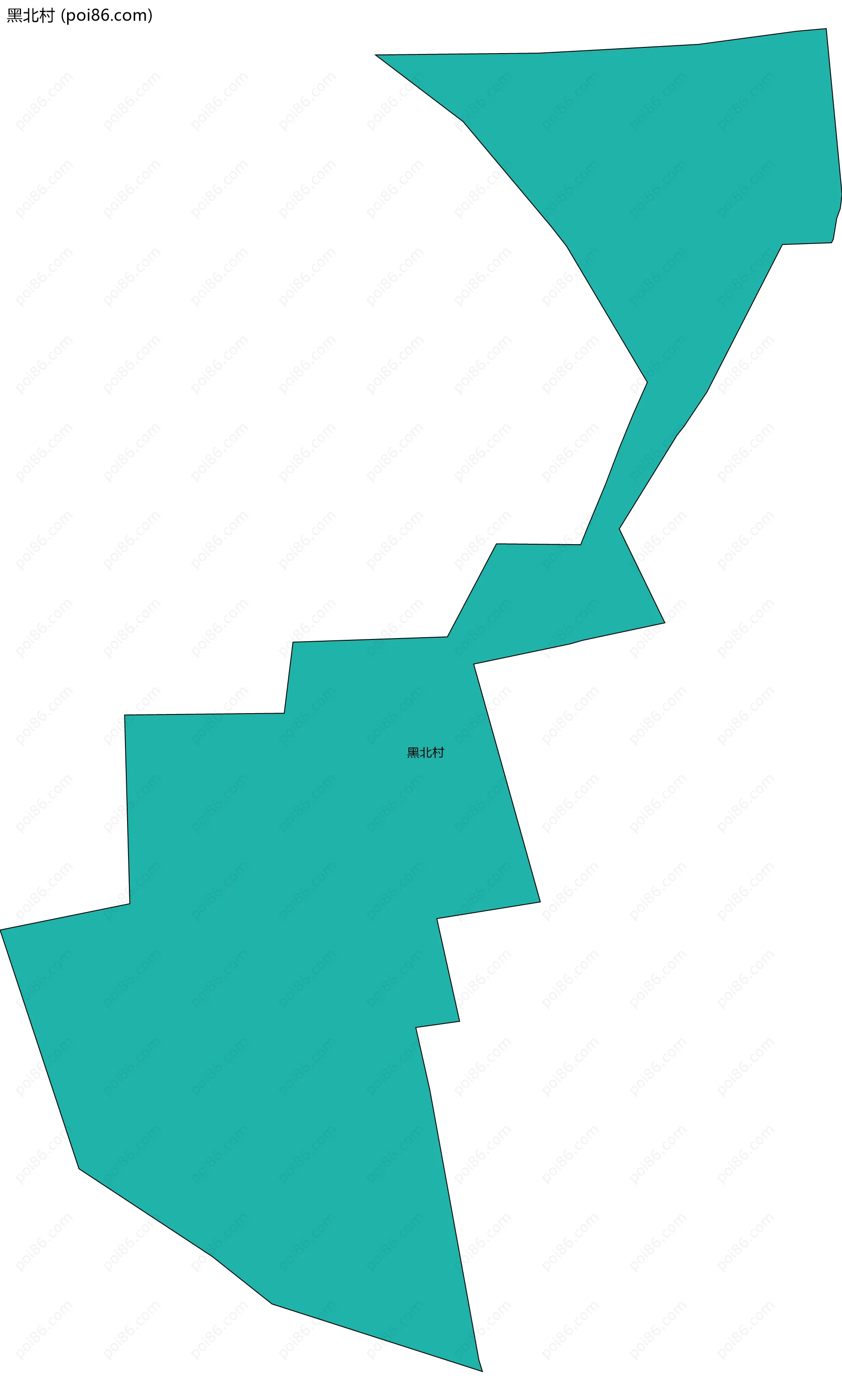 黑北村边界地图