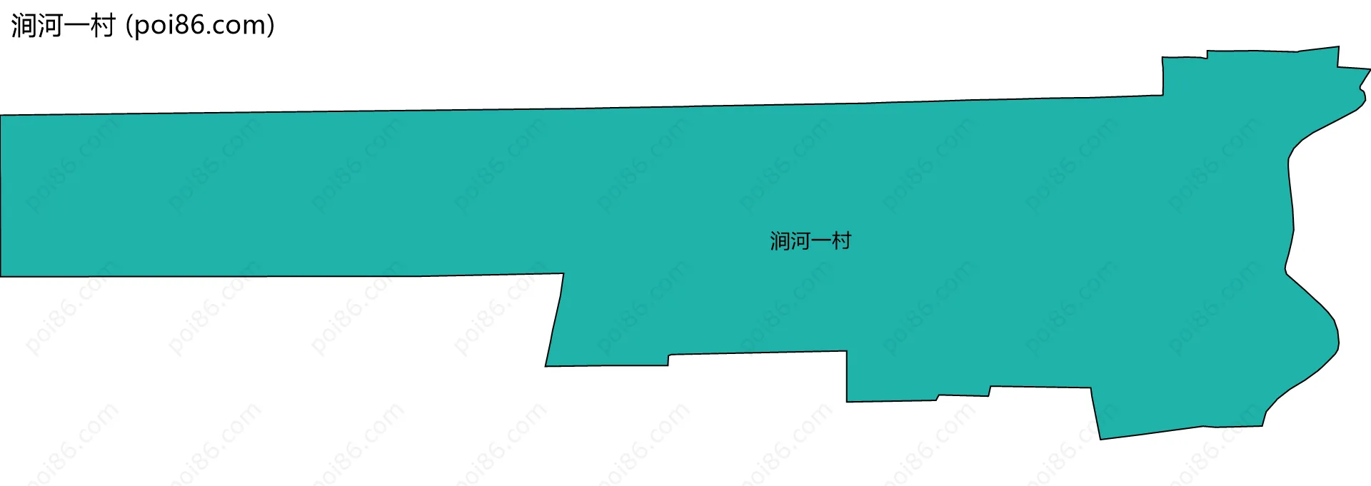 涧河一村边界地图