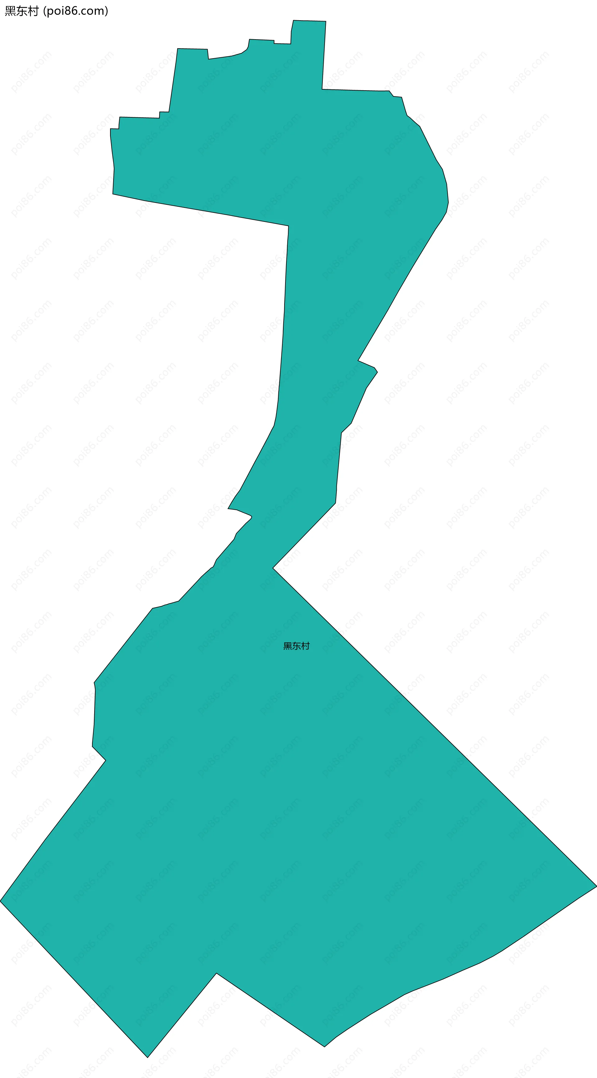 黑东村边界地图