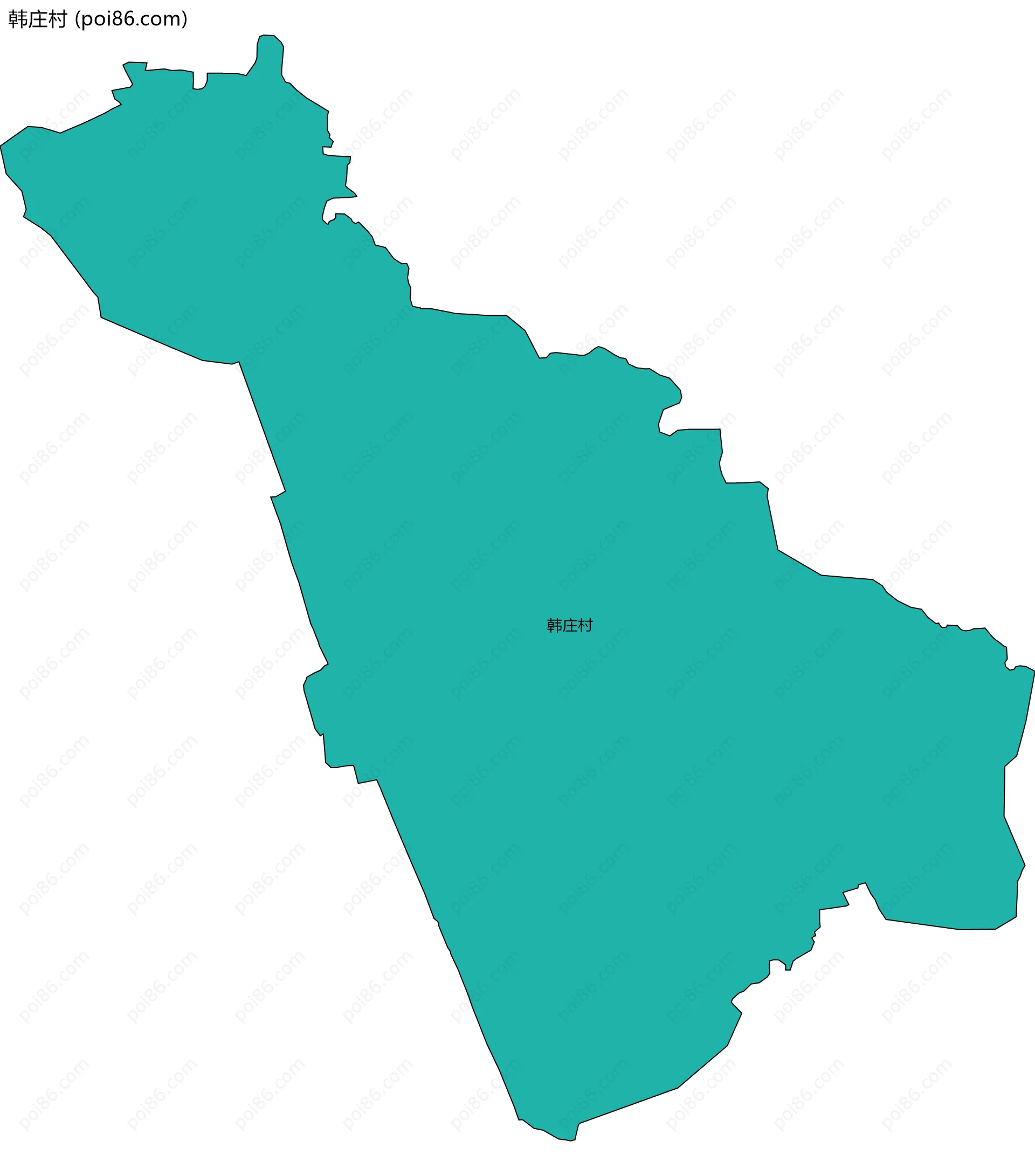 韩庄村边界地图