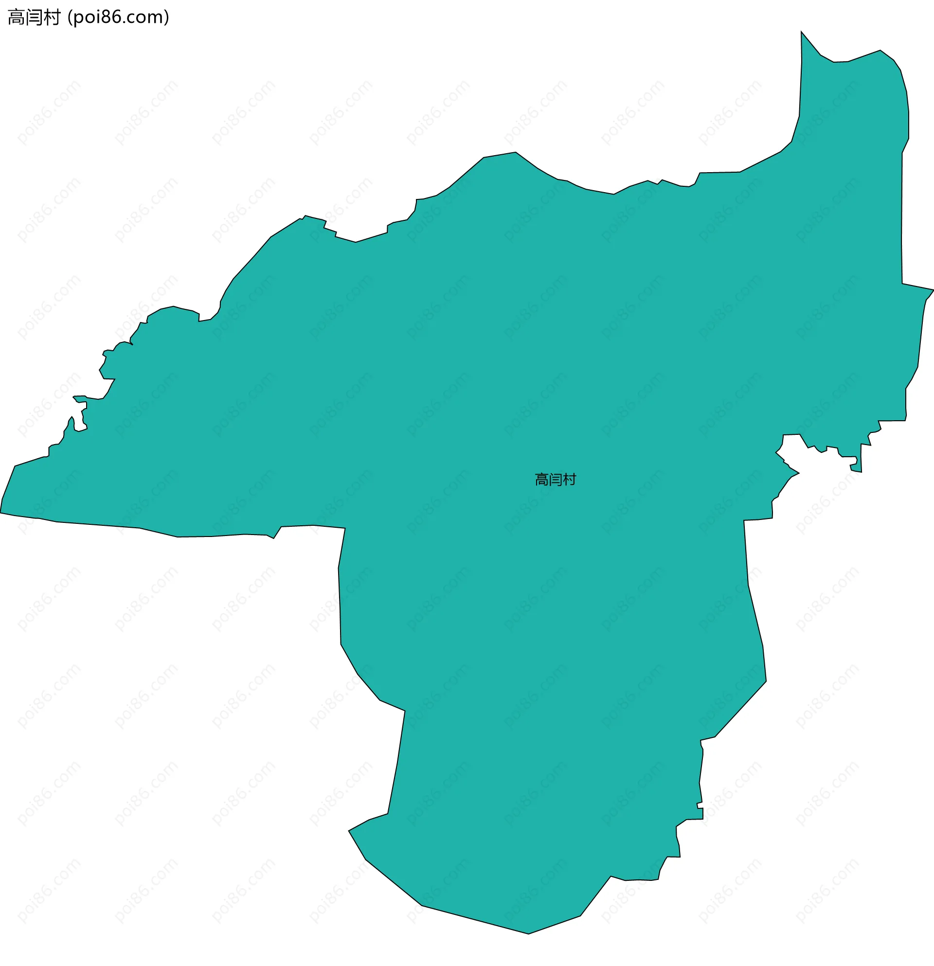 高闫村边界地图