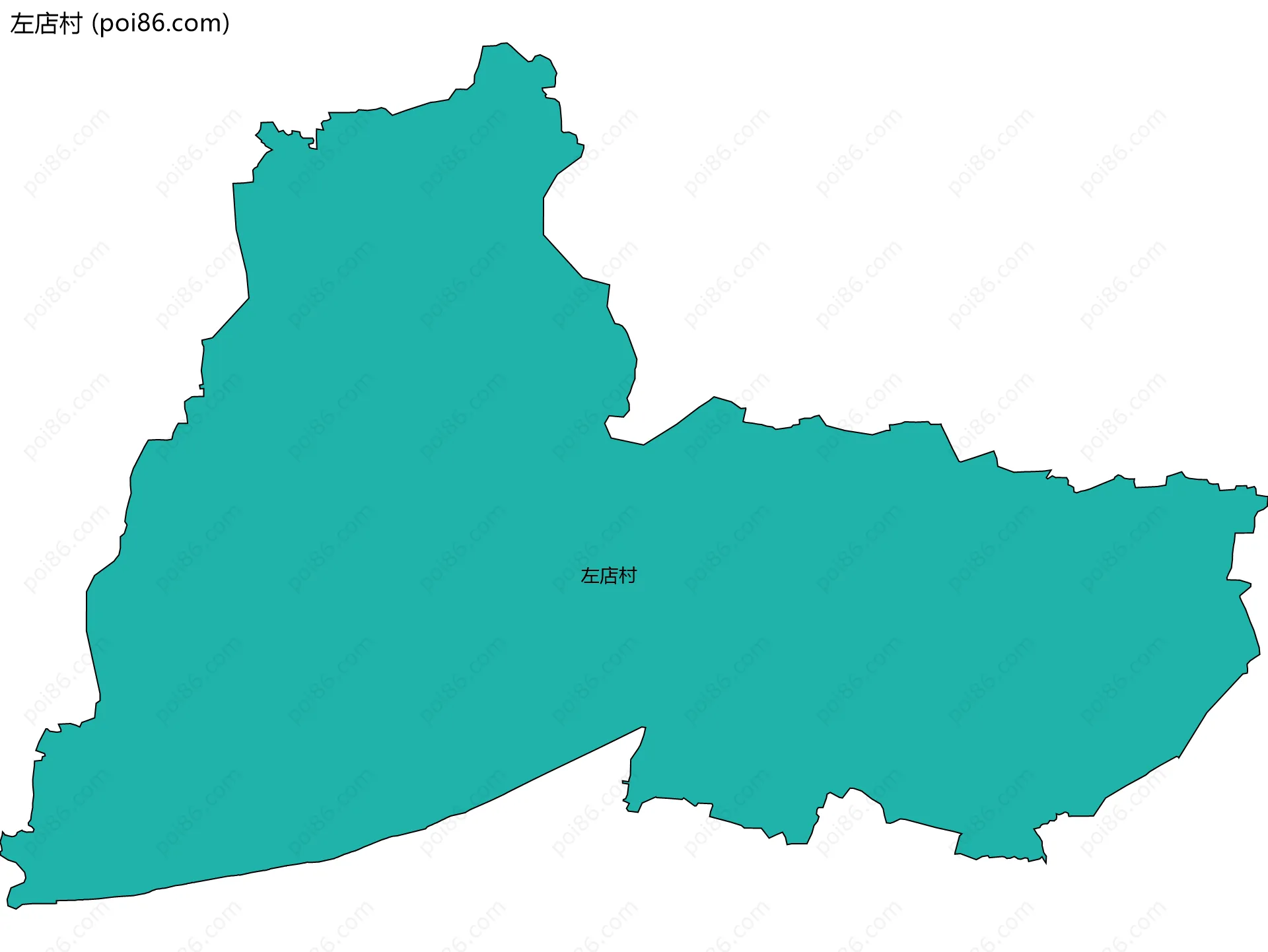 左店村边界地图