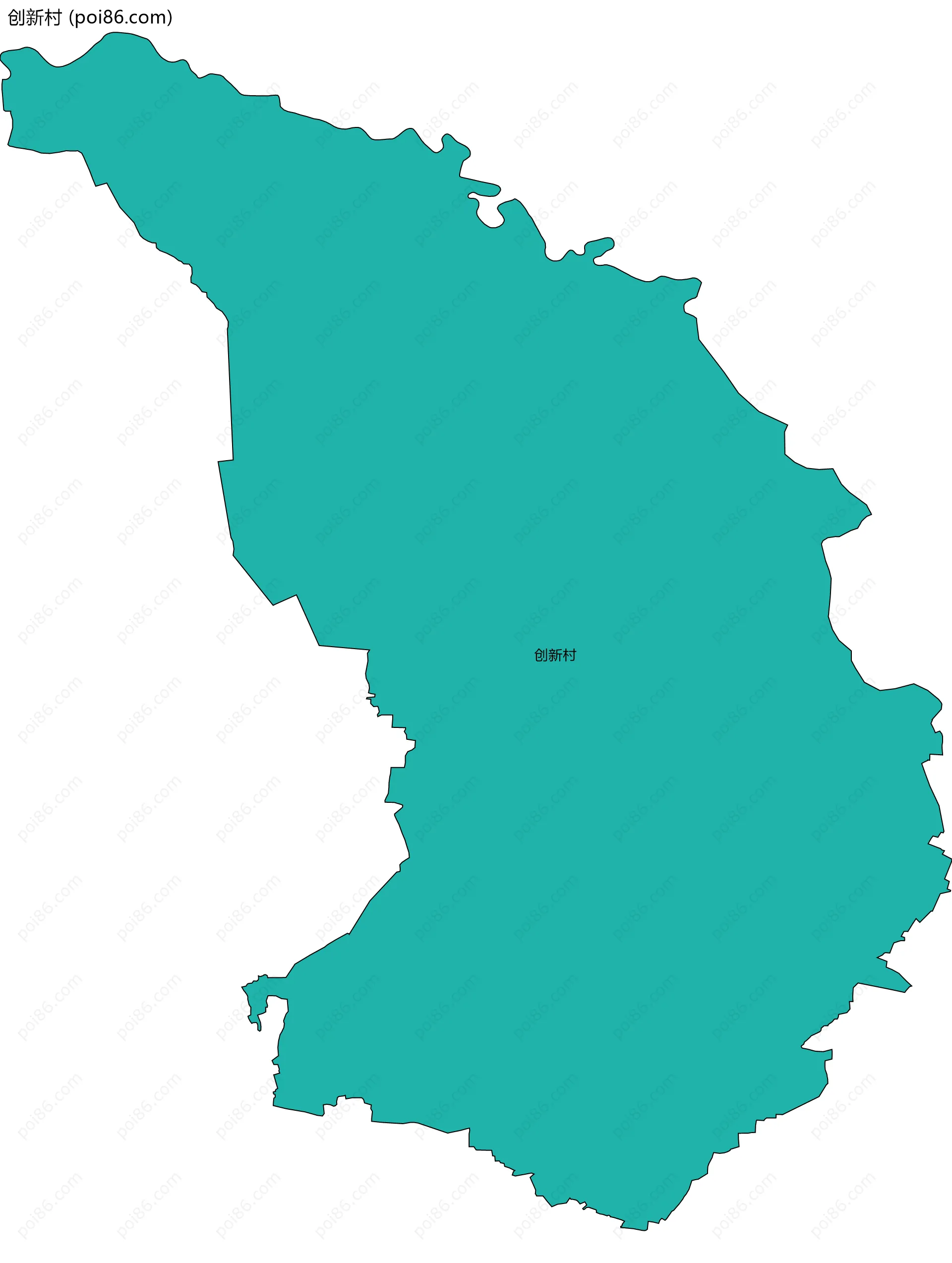 创新村边界地图