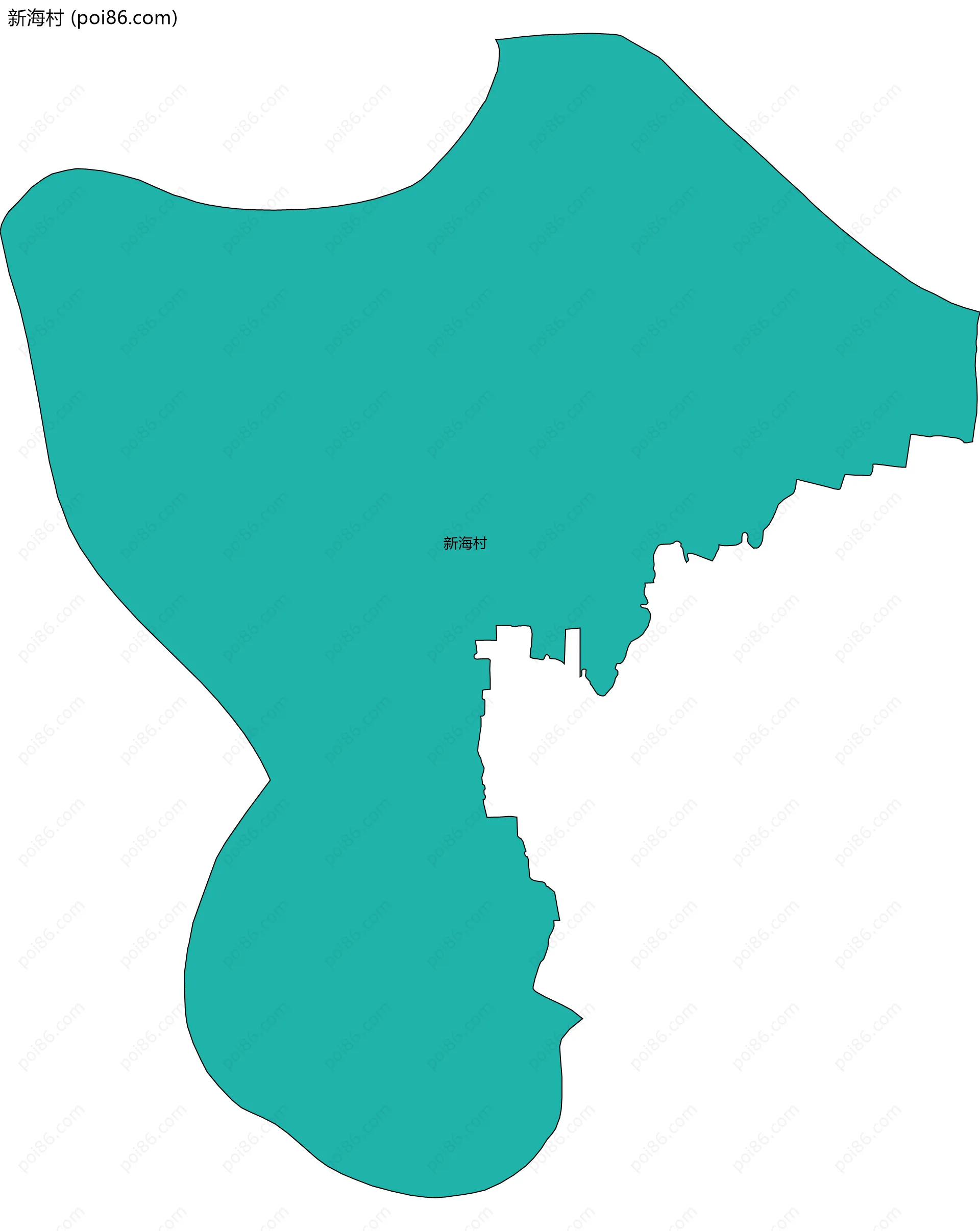 新海村边界地图