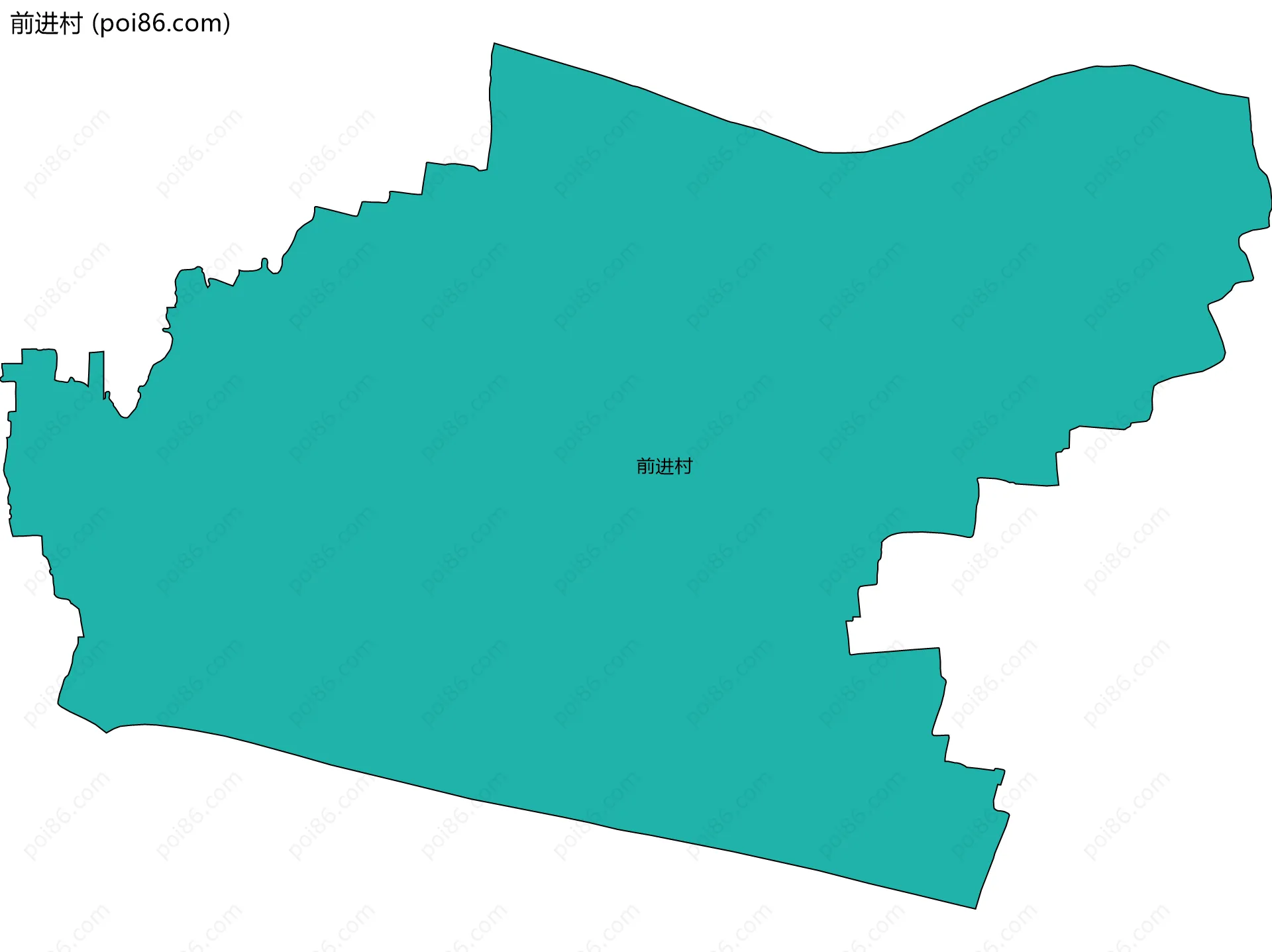 前进村边界地图