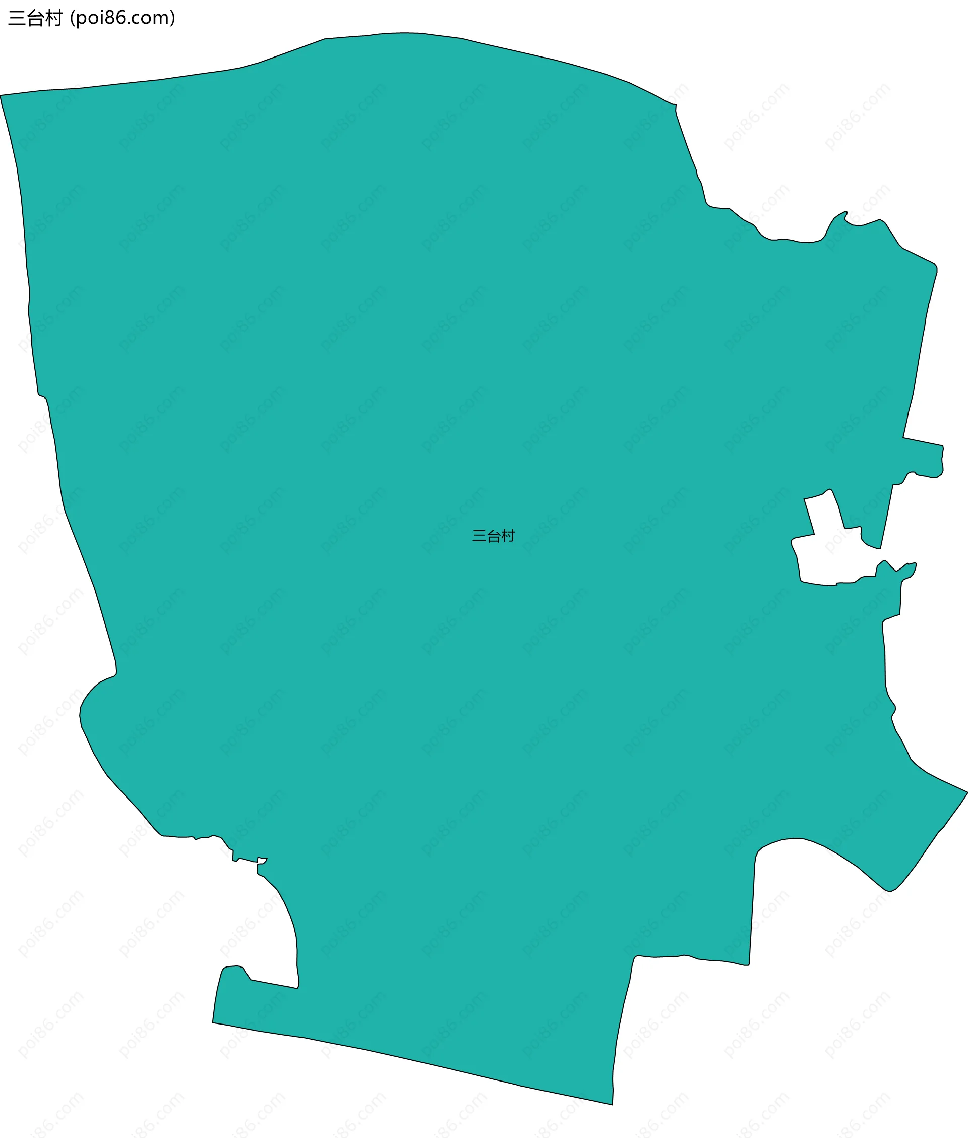 三台村边界地图