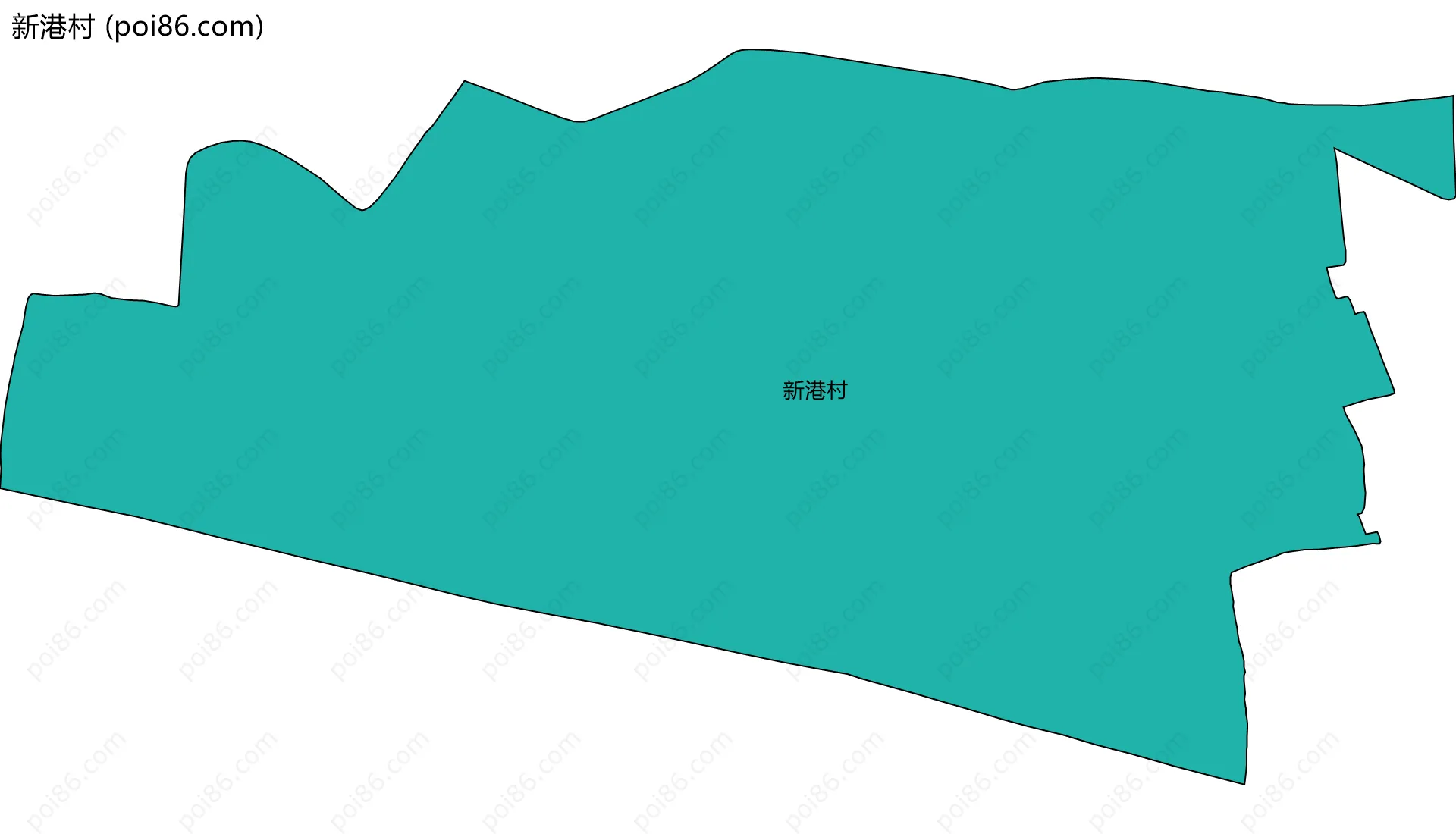 新港村边界地图