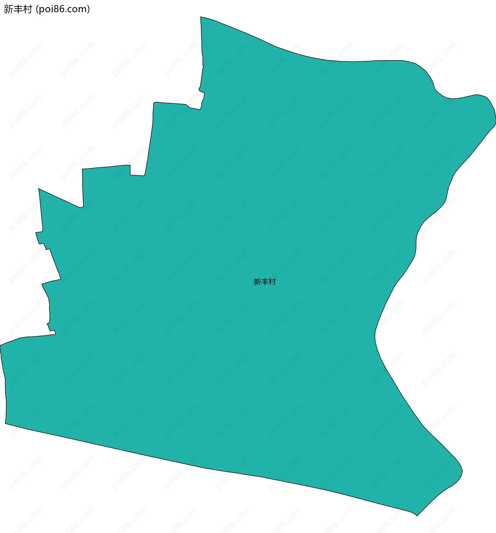 新丰村边界地图