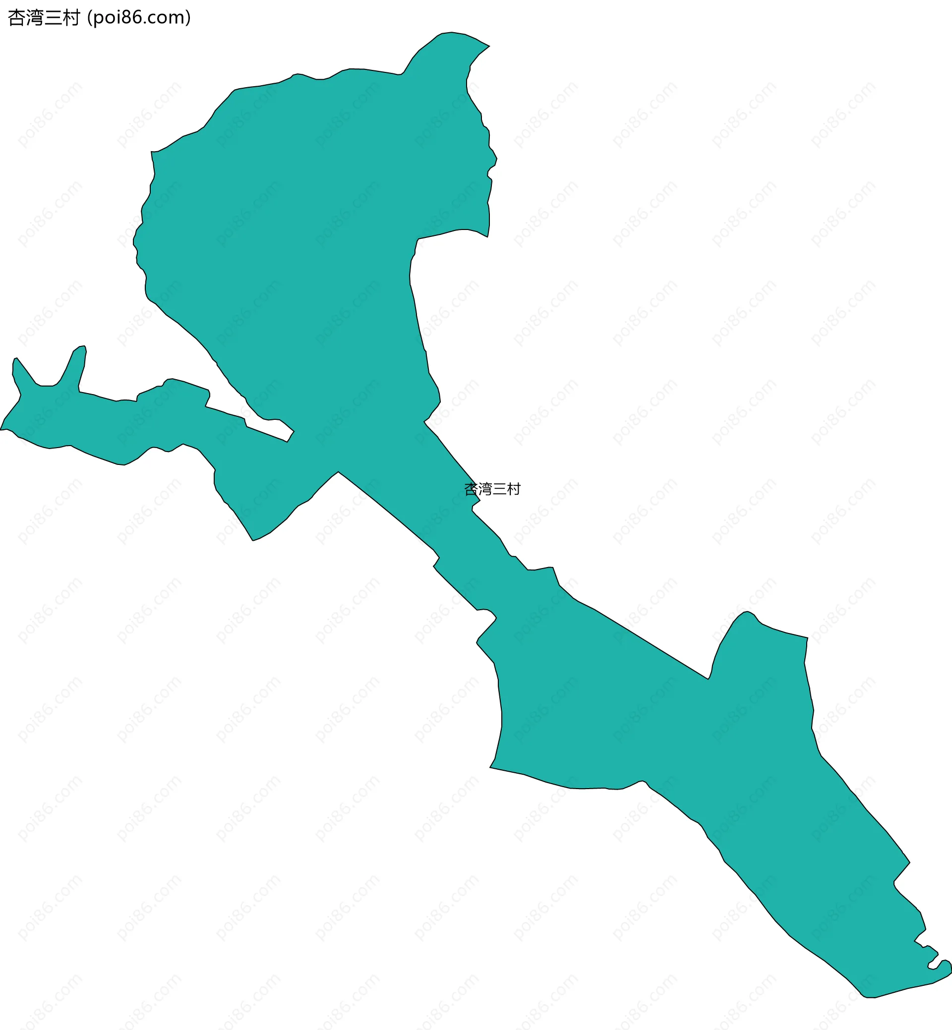 杏湾三村边界地图