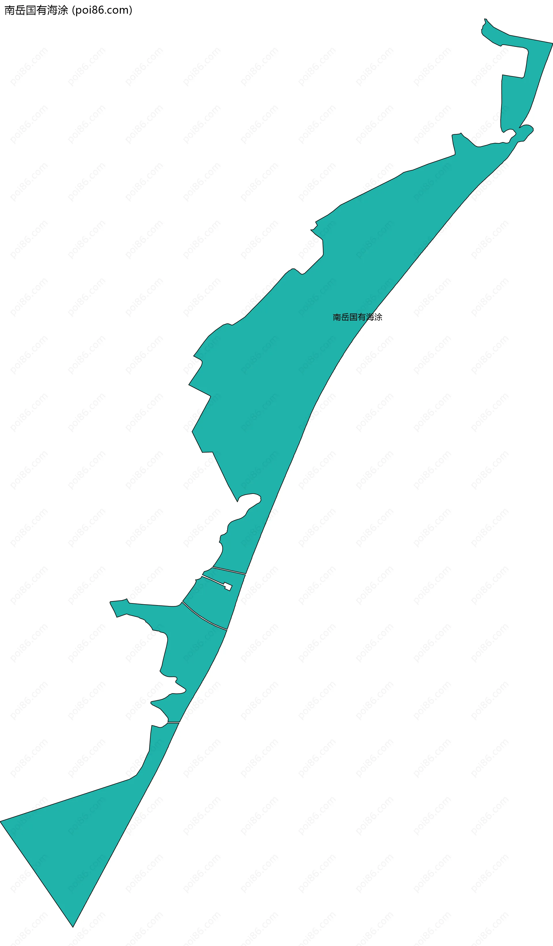 南岳国有海涂边界地图