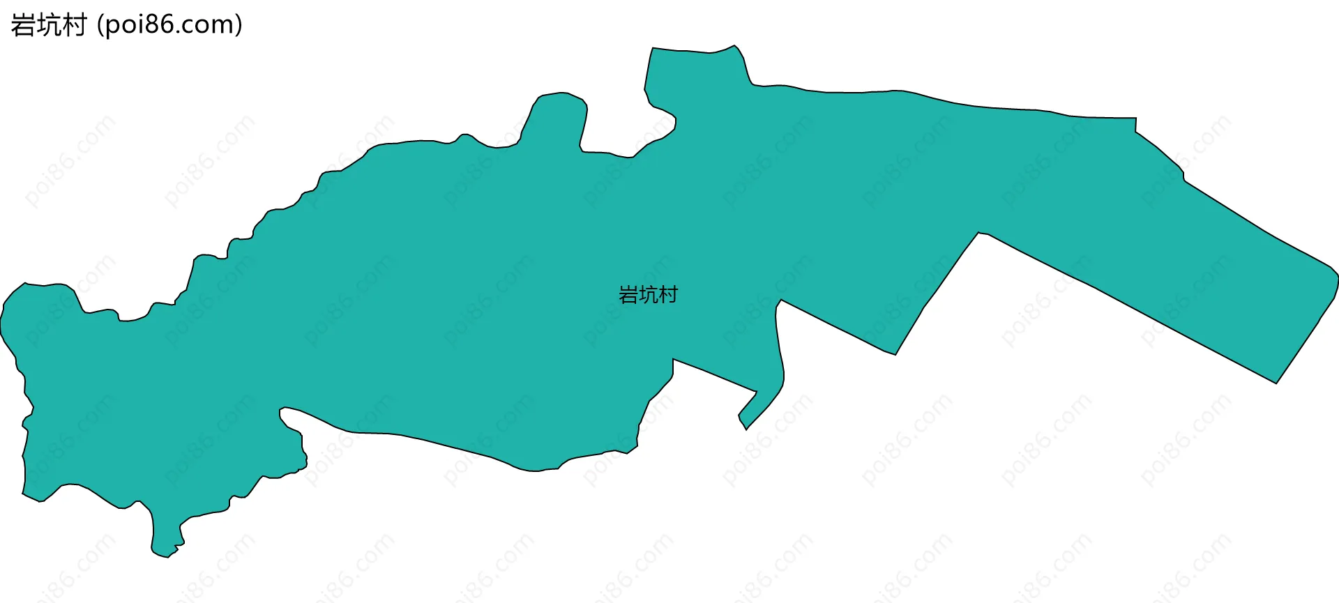 岩坑村边界地图