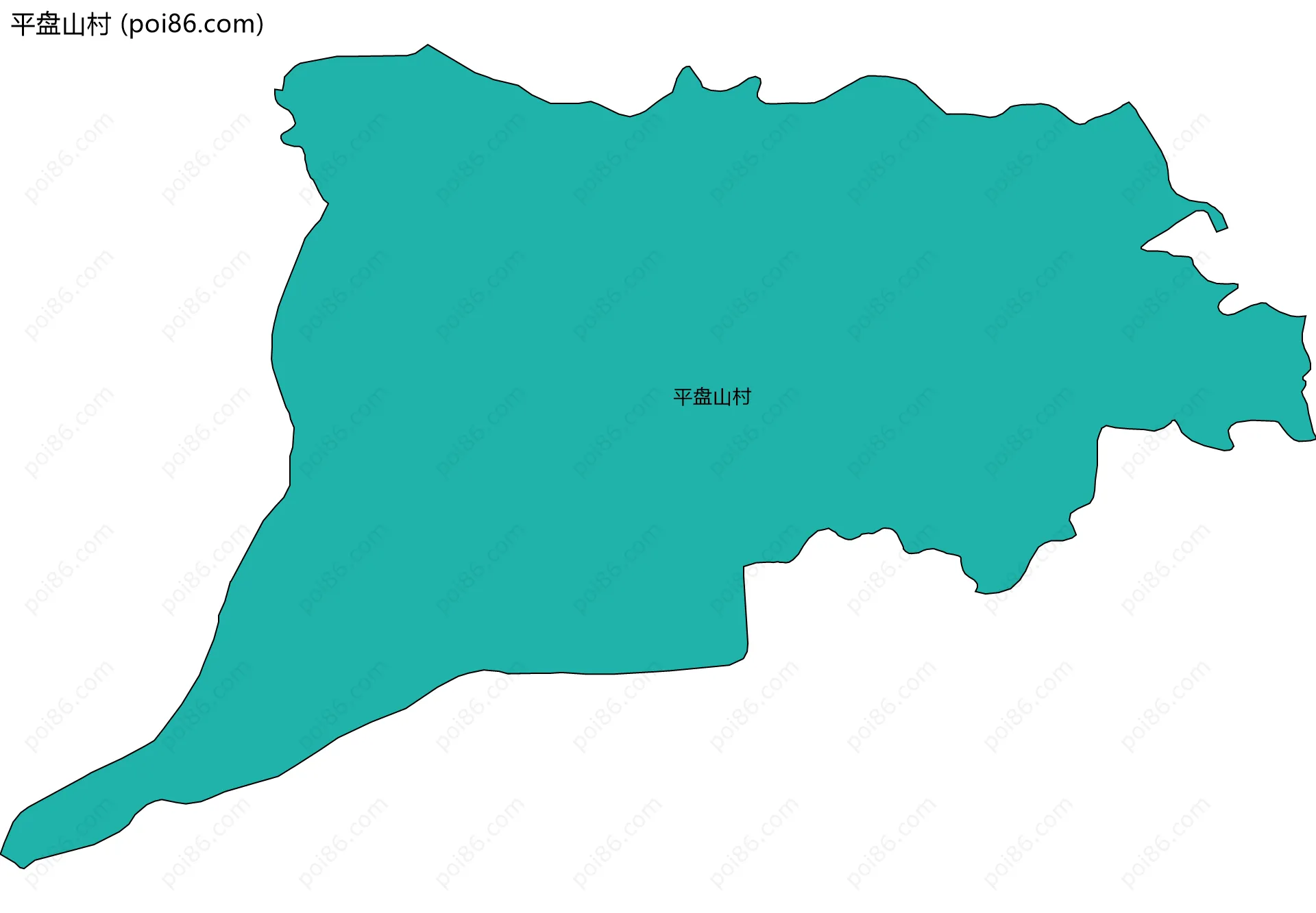平盘山村边界地图