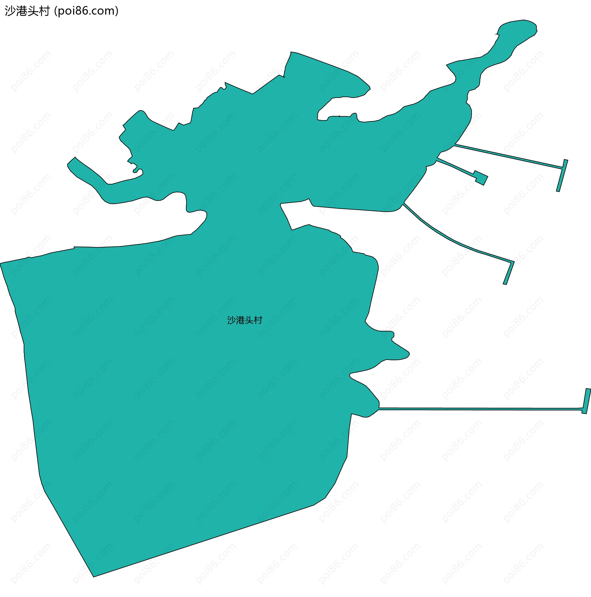 沙港头村边界地图