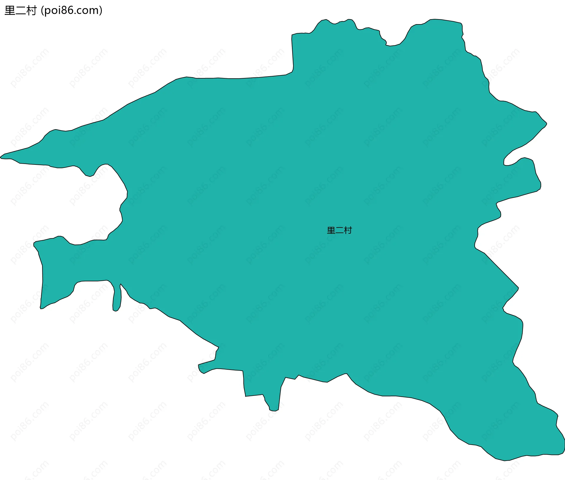 里二村边界地图