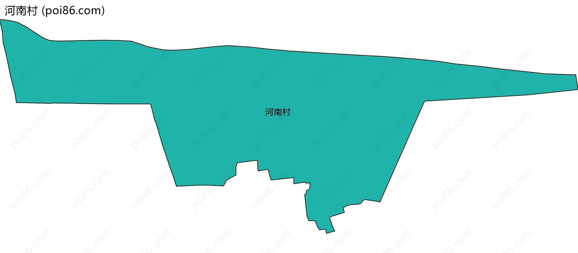 河南村边界地图