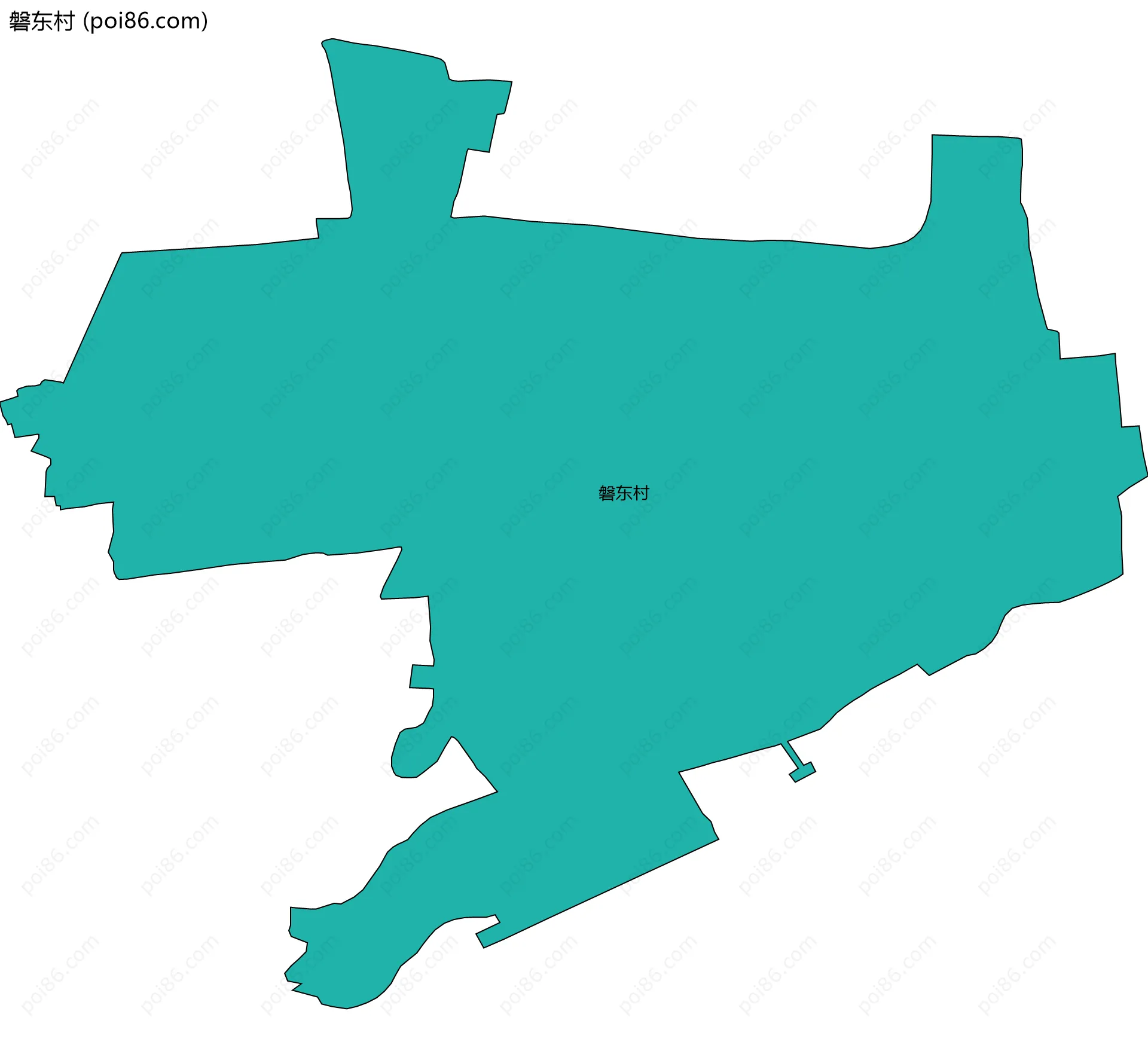 磐东村边界地图