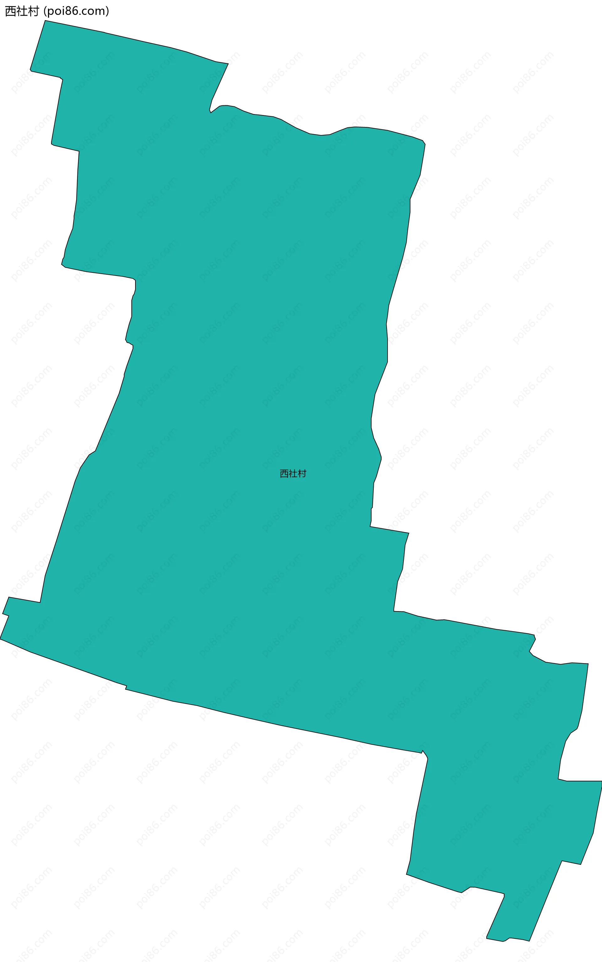 西社村边界地图