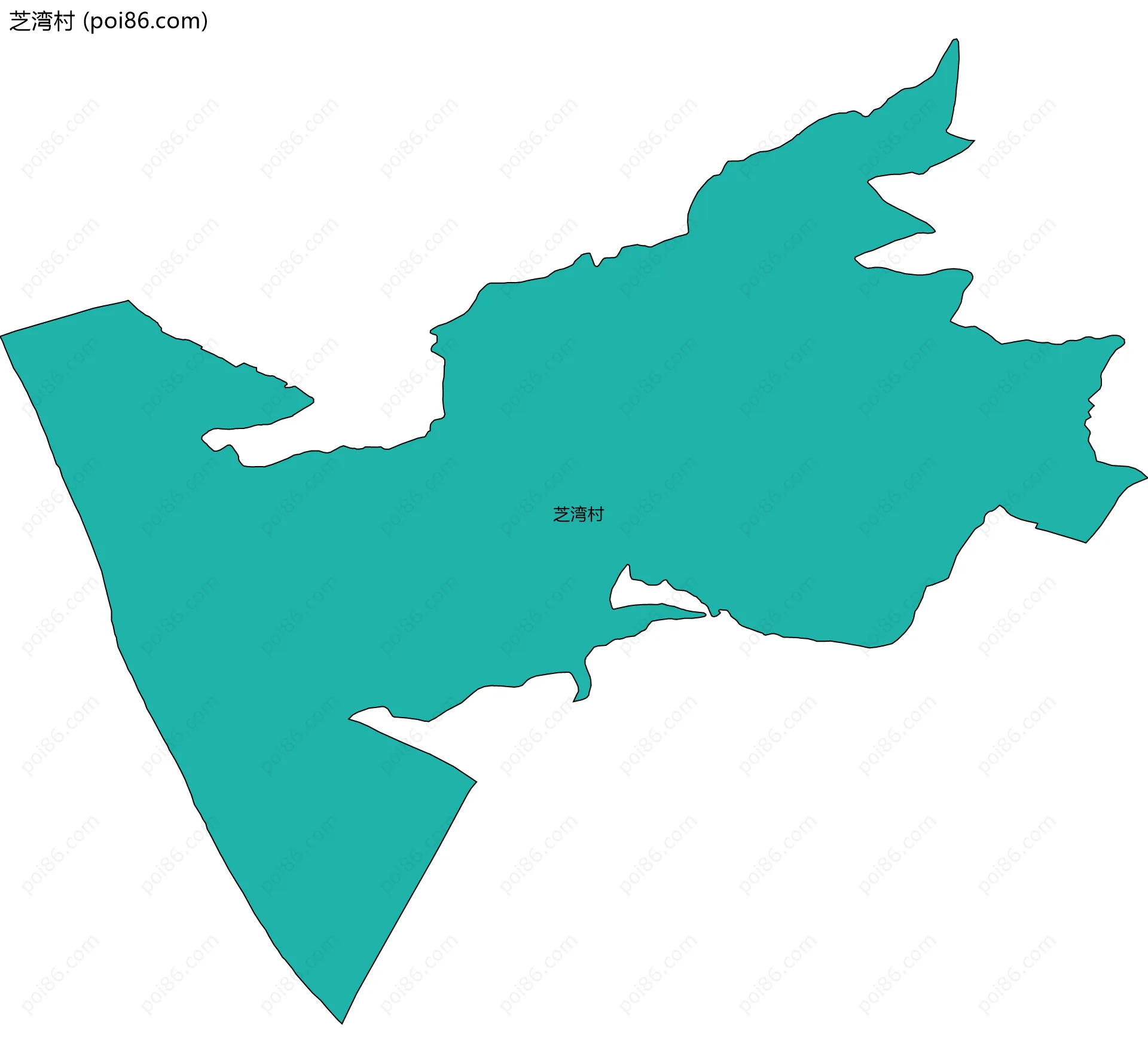 芝湾村边界地图