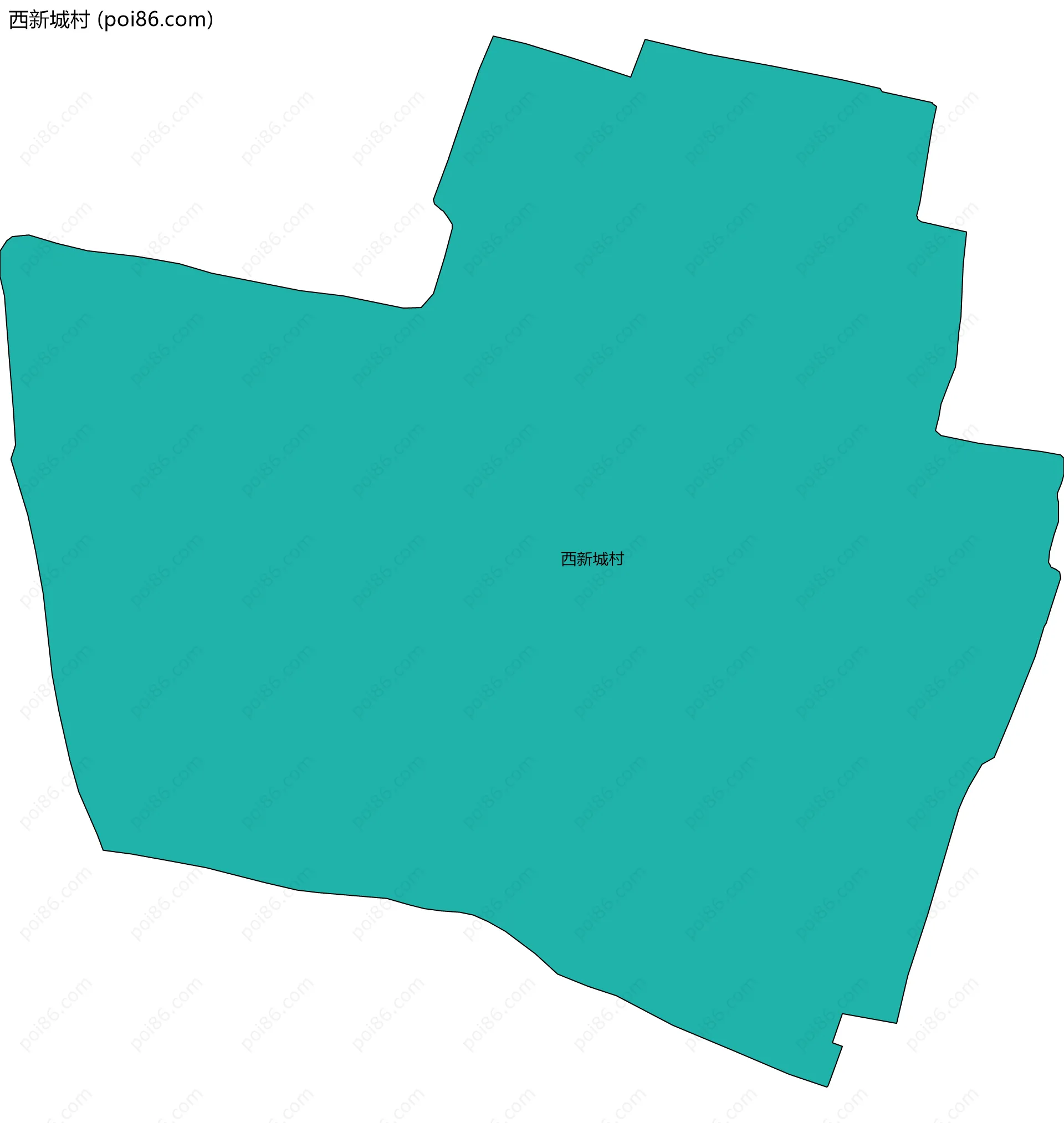 西新城村边界地图