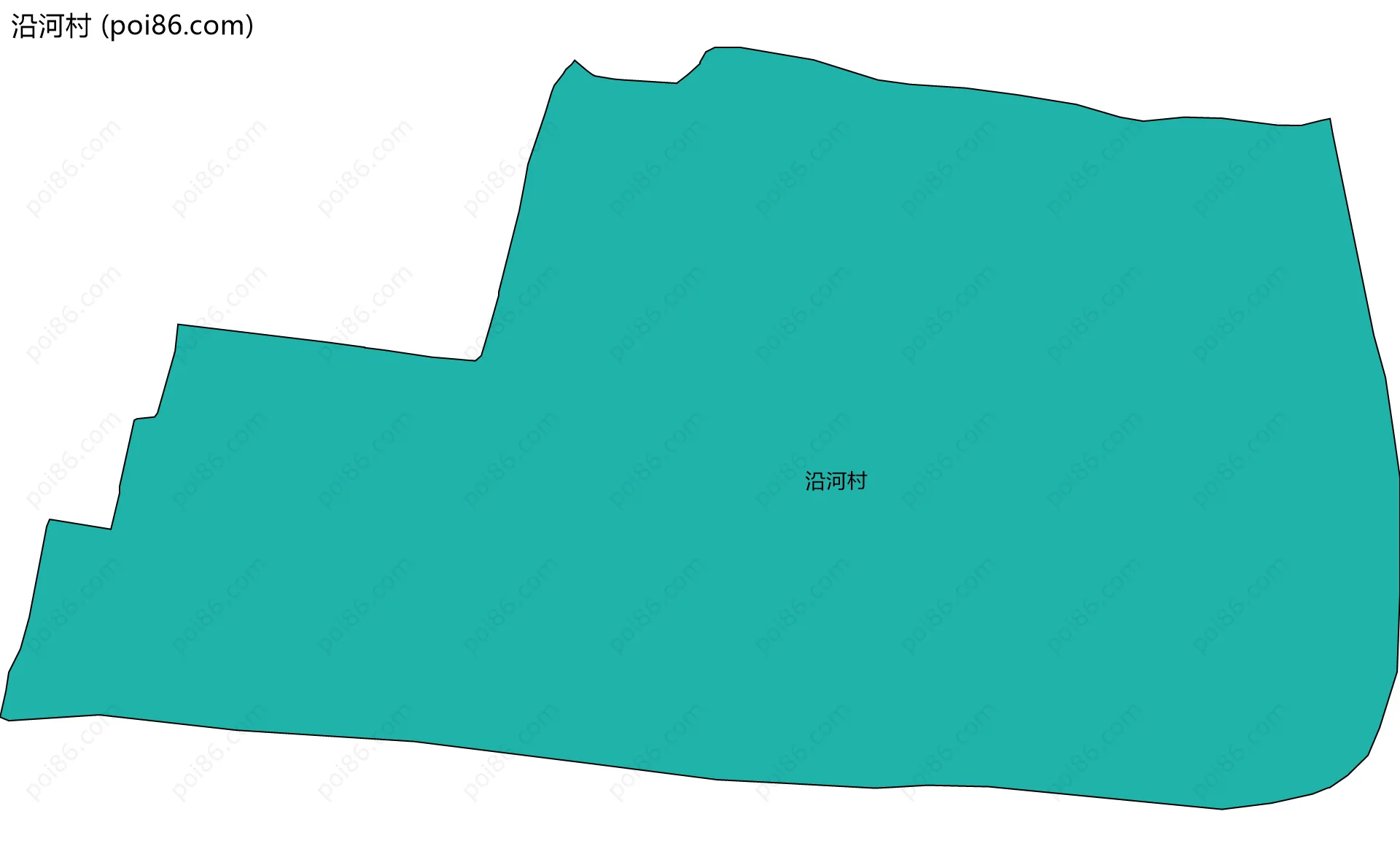 沿河村边界地图