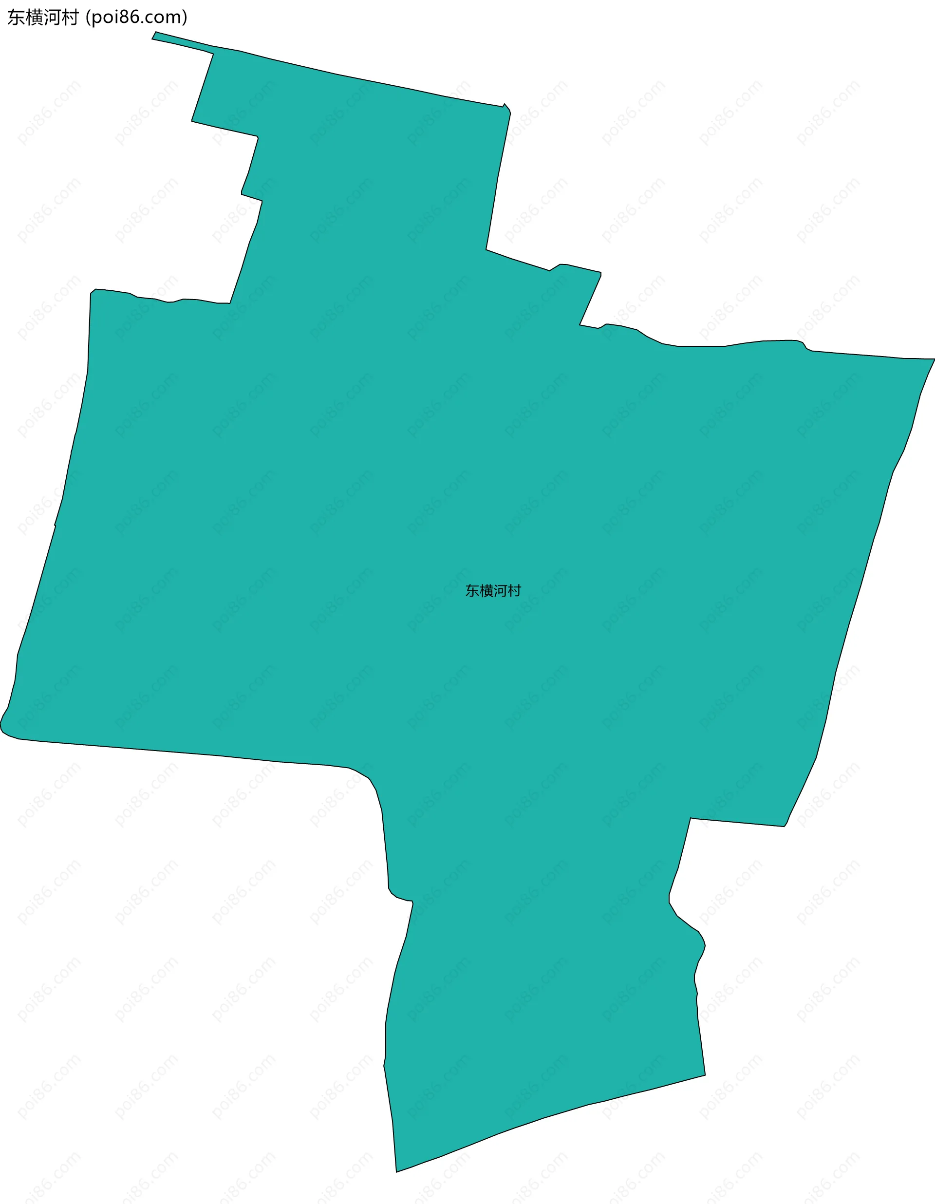 东横河村边界地图