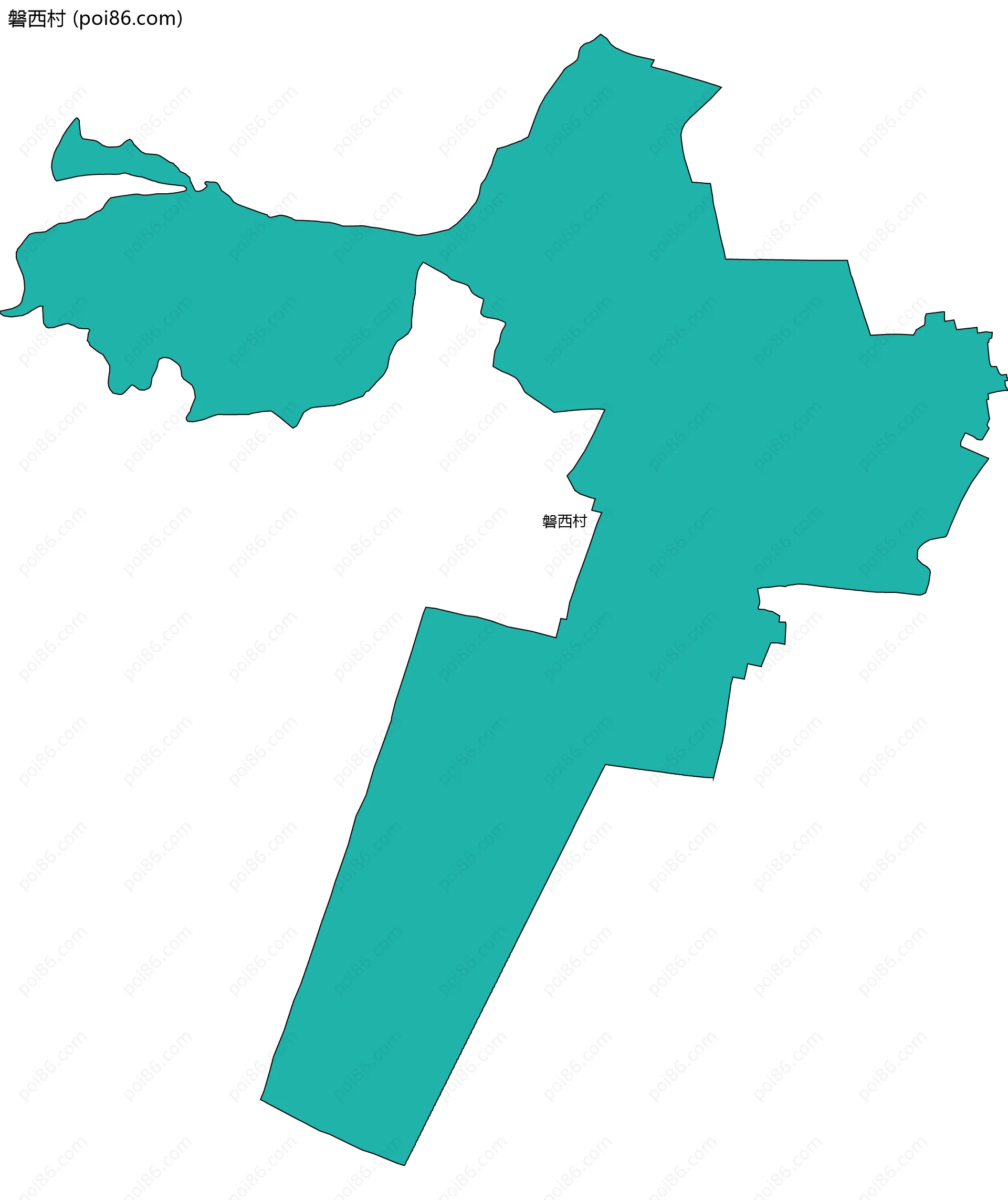 磐西村边界地图