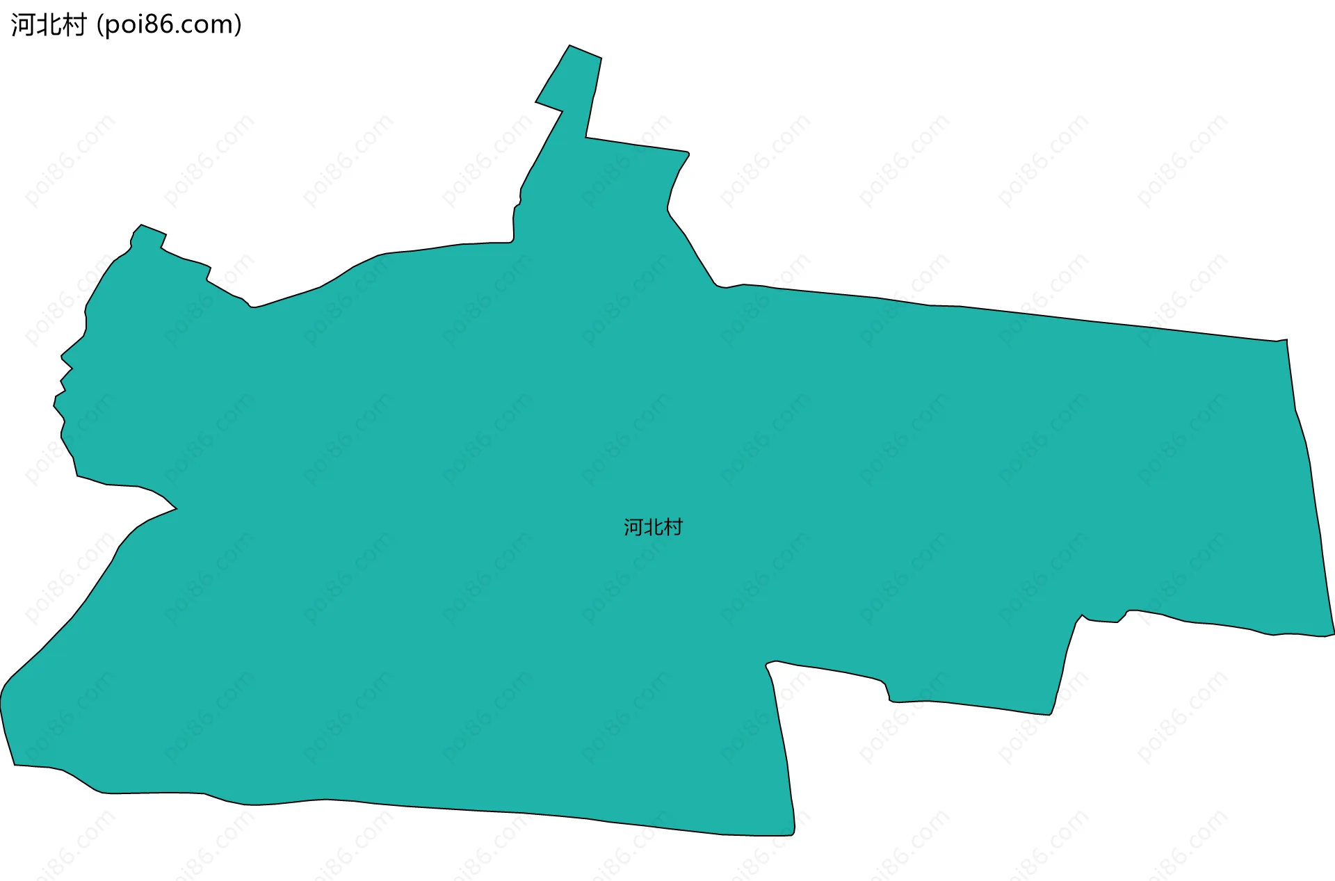 河北村边界地图